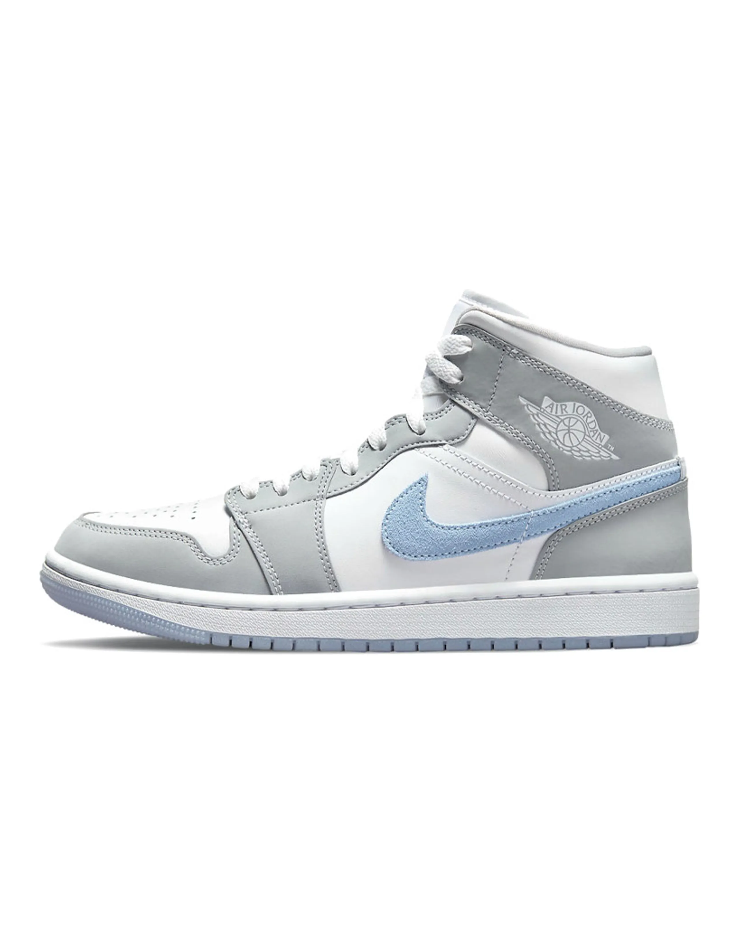 JORDAN 1 Mid Wolf Grey Aluminum Women's