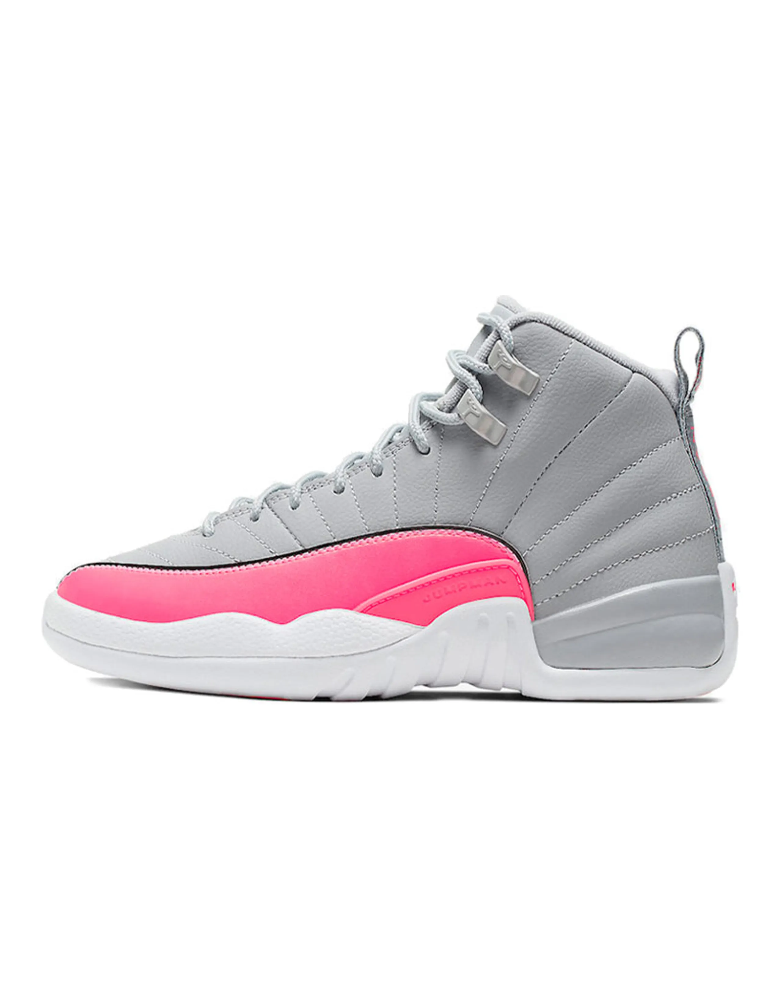 Jordan 12 Retro Wolf Grey Racer Pink GS