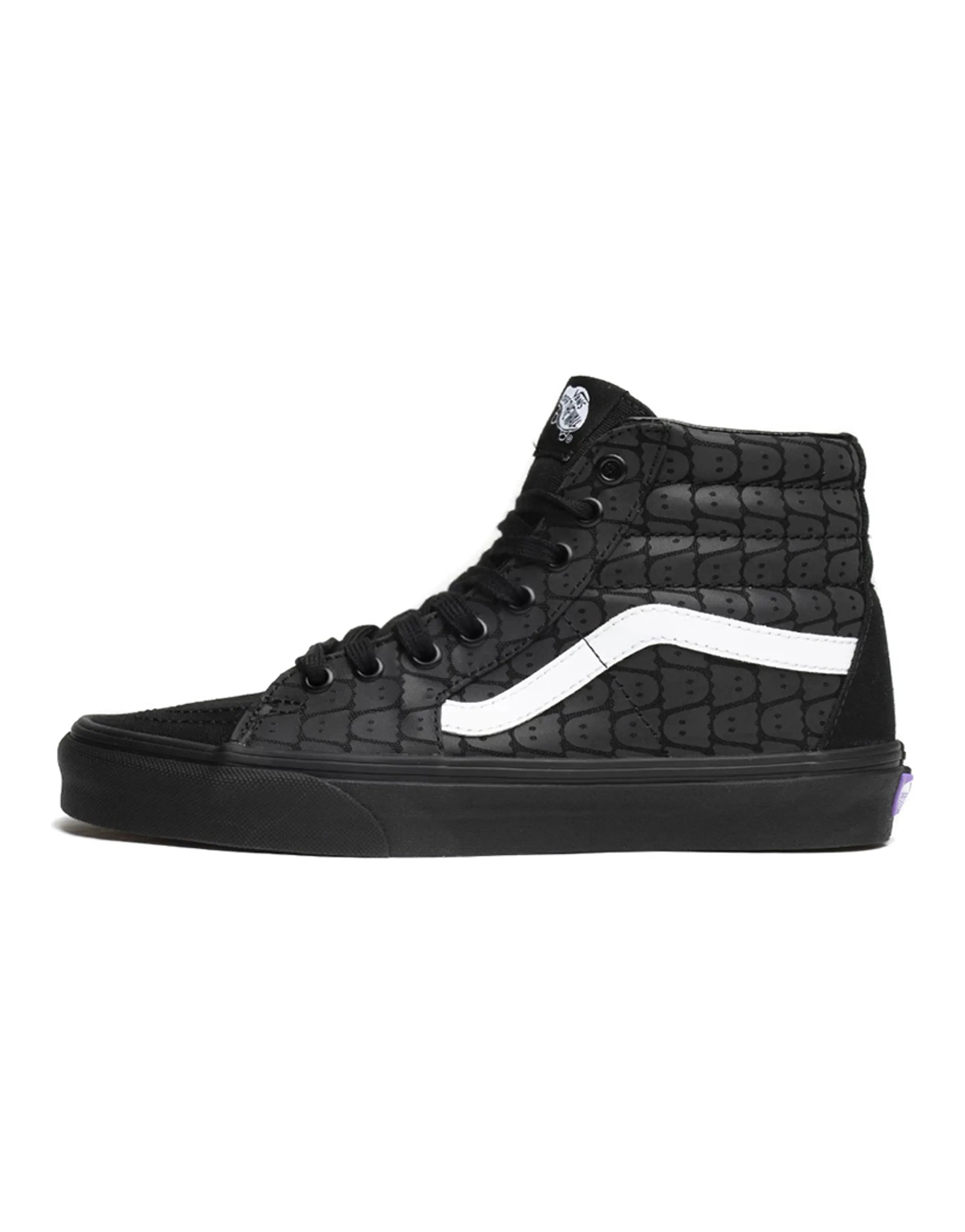 Vans SK8 HI Ghostly High Top Skate Shoes Black White