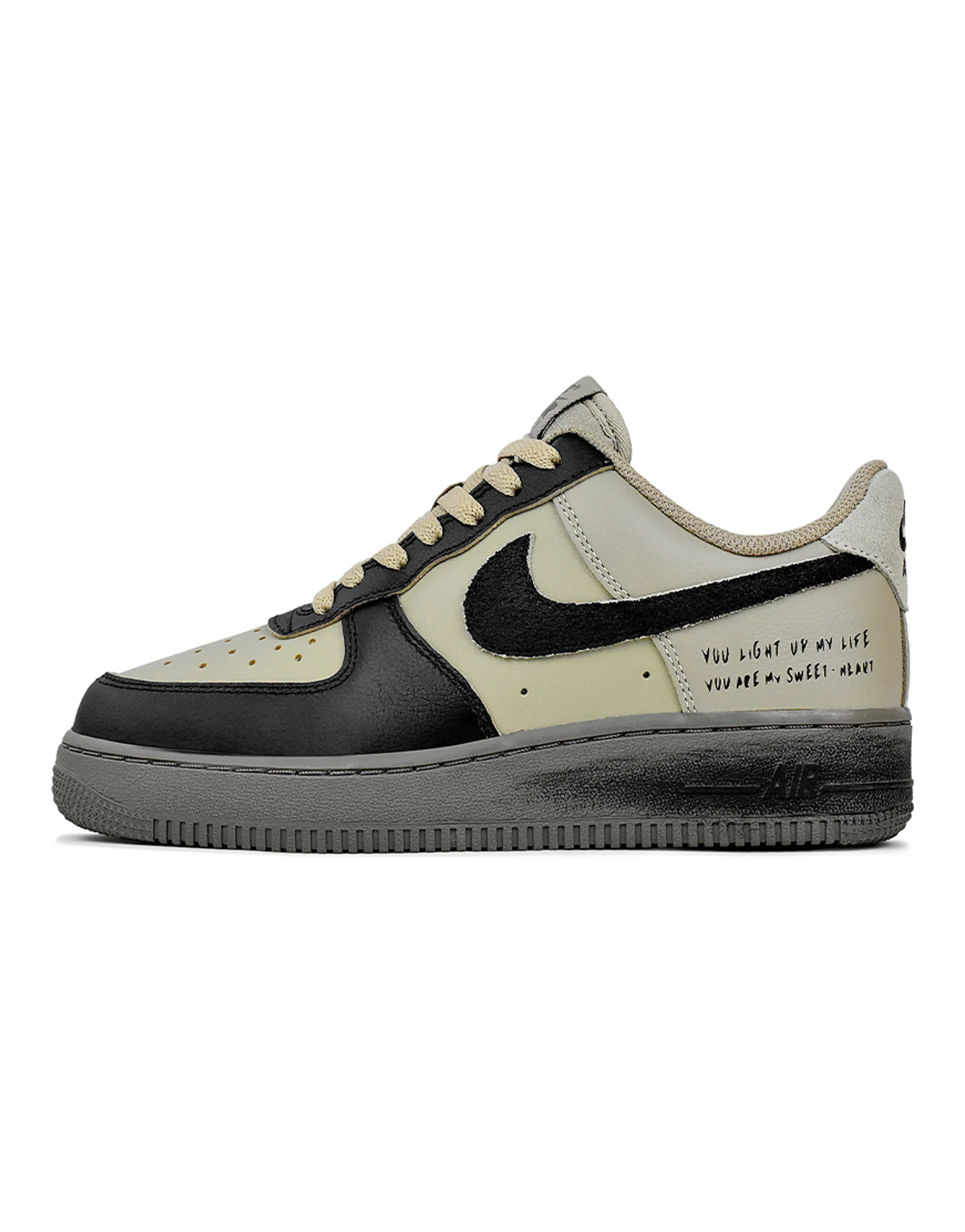 Nike Air Force 1 Warm Brown Confession Distressed Color Block Low-Top Sneakers Unisex Brown