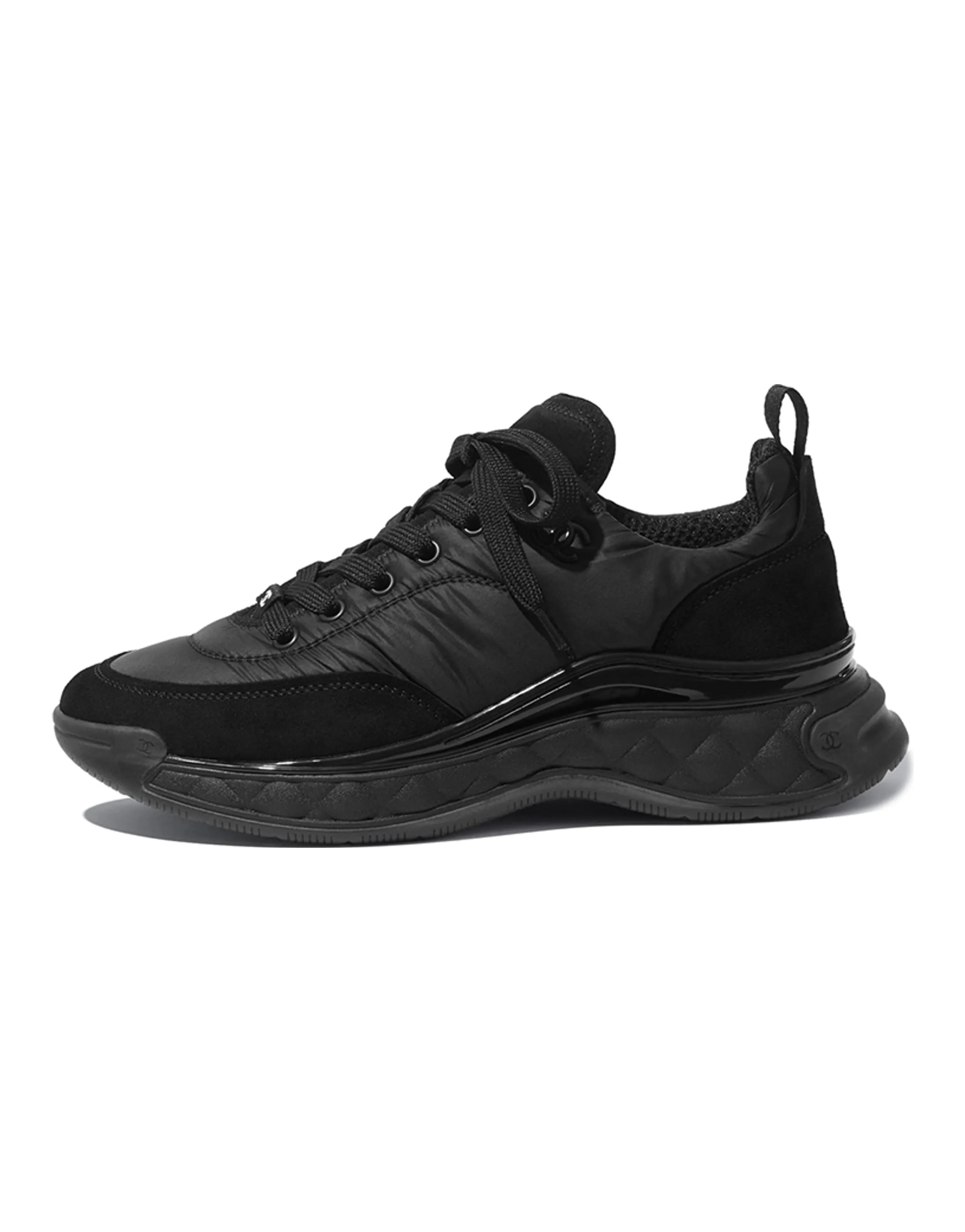 CHANEL Cushioned Slip Resistant Low Top Casual Shoes Women's Black