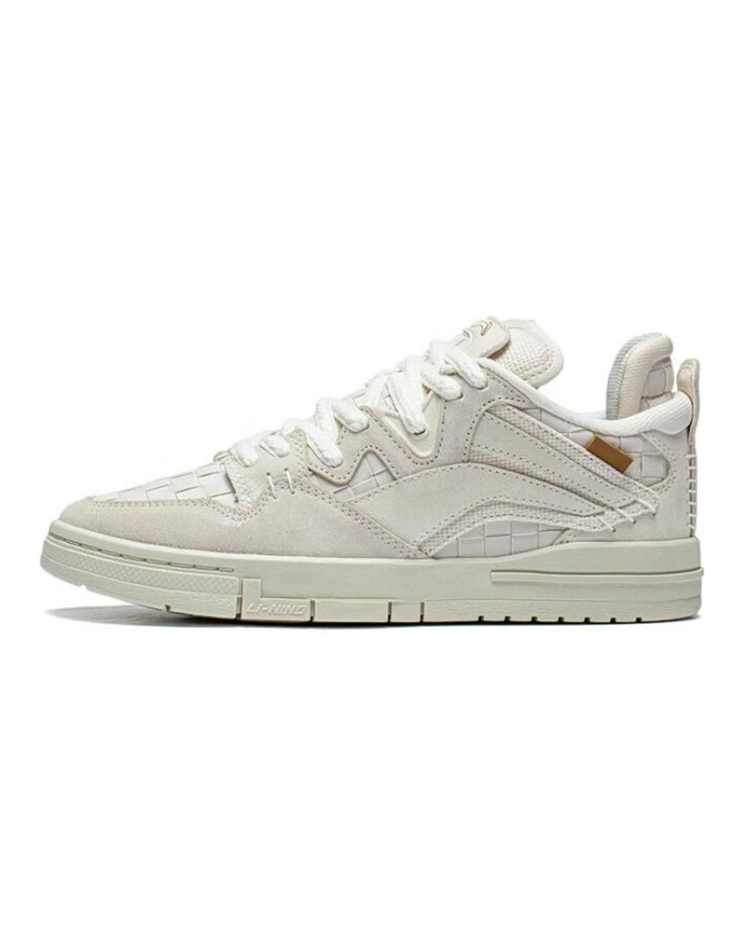 LiNing Wave Pro Slip-Resistant Low-Top Skateboard Shoes Women's White