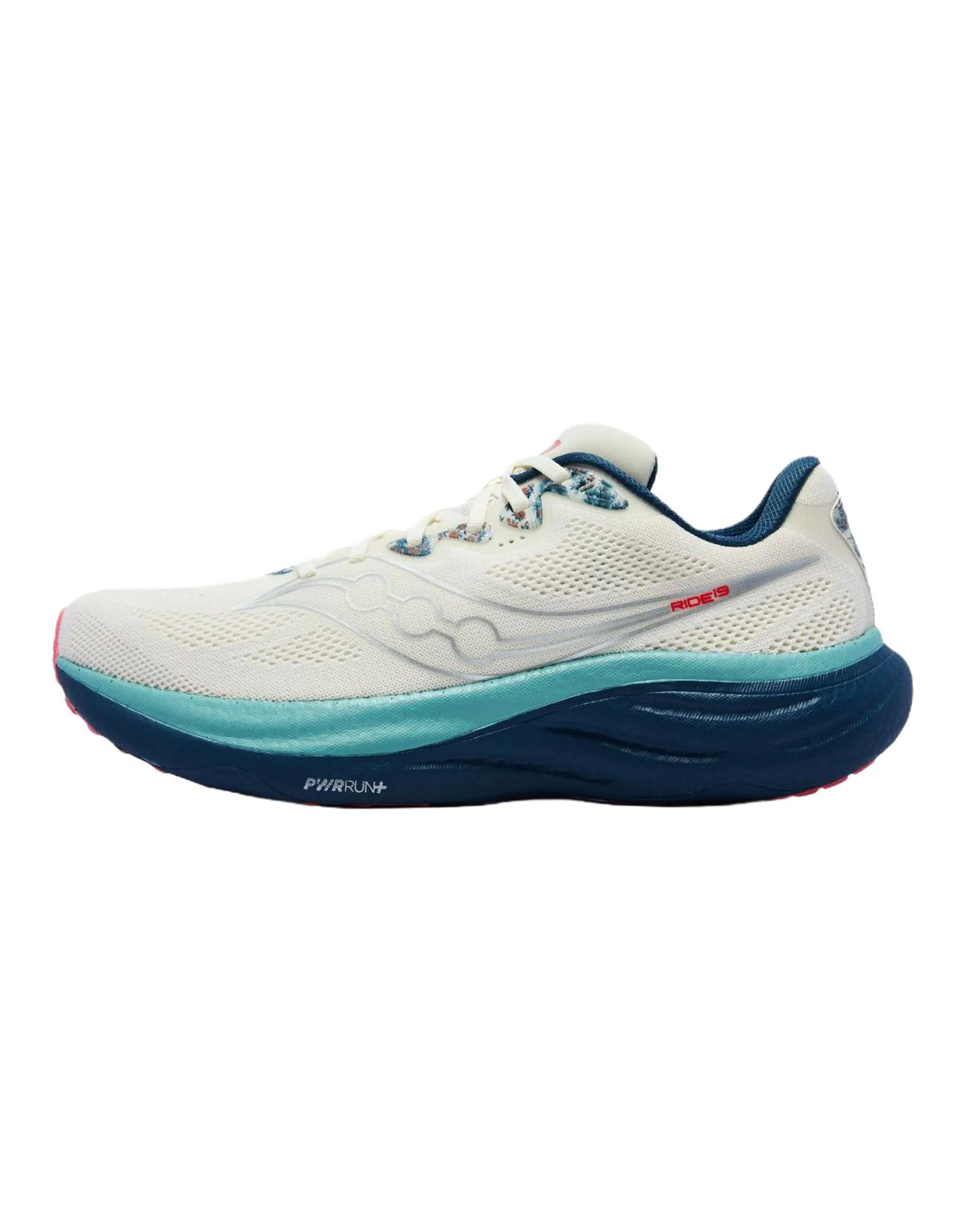 Saucony Ride 19 Versatile Comfortable Trendy Training City Commute Fitness Test Running Shoes Men's Beige