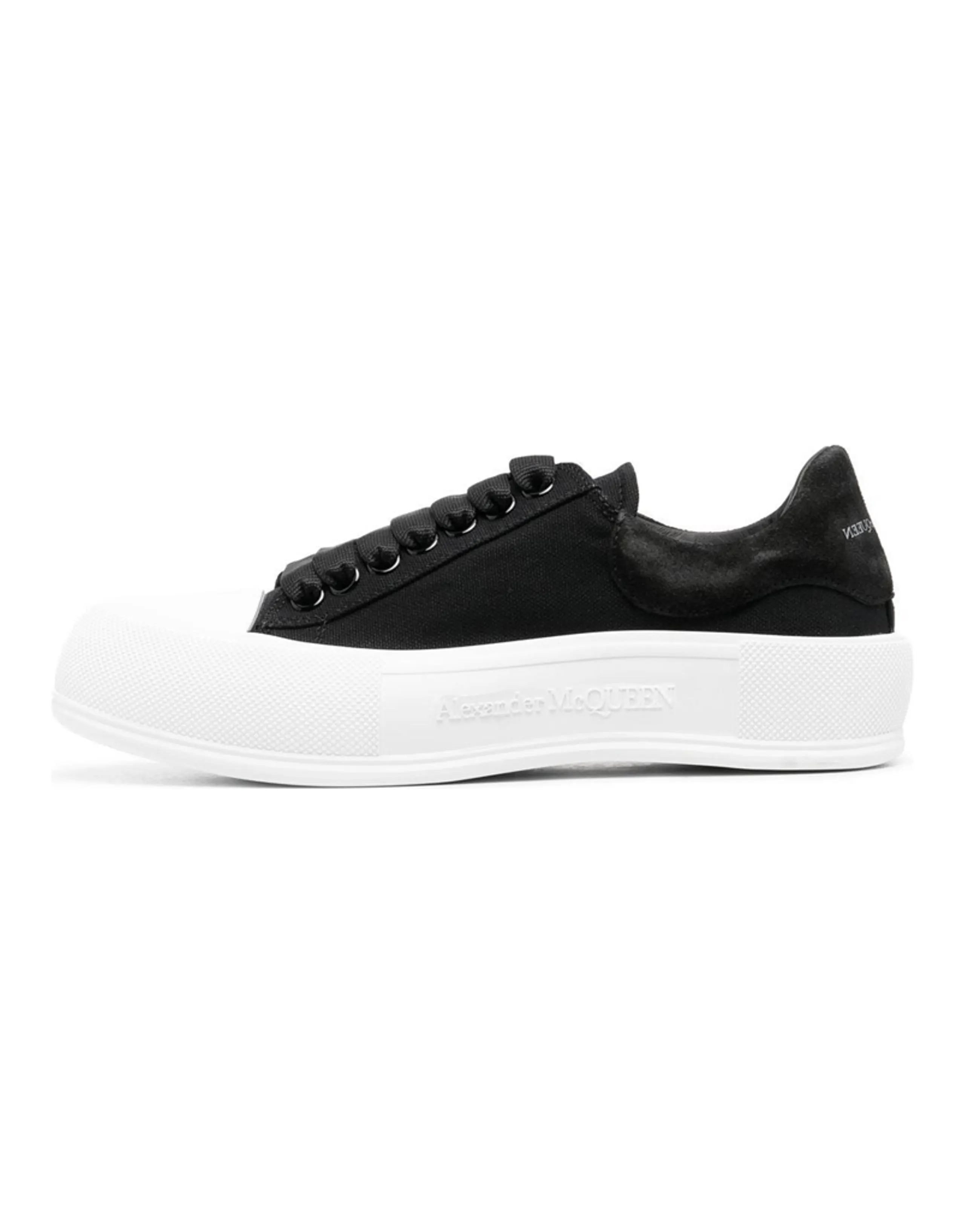 Alexander McQueen Deck Skate Plimsoll Shoes 'Black White' Women's