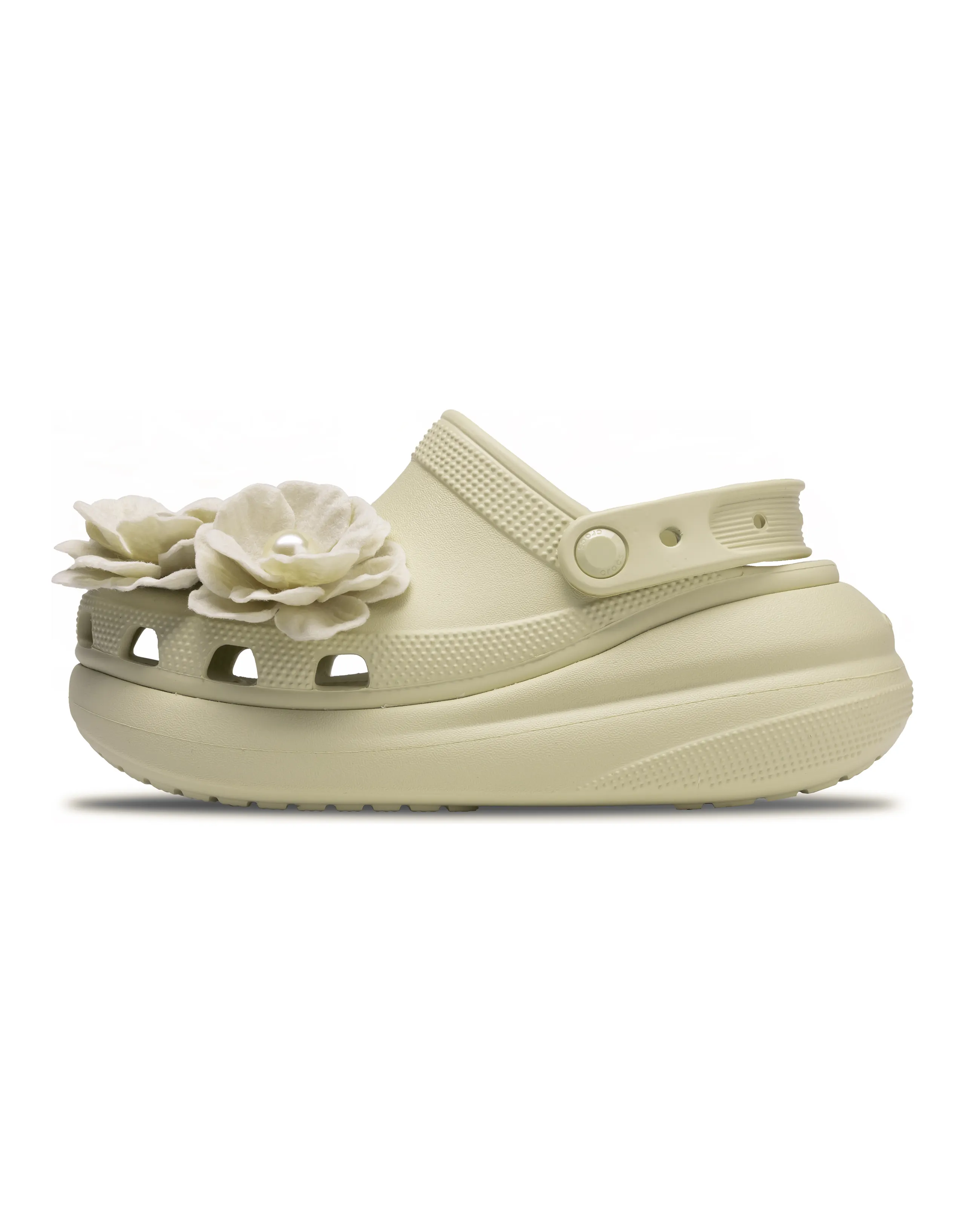 Custom Crocs Crush Clog Puff EVA Casual Versatile Trendy Clogs Unisex Bone White