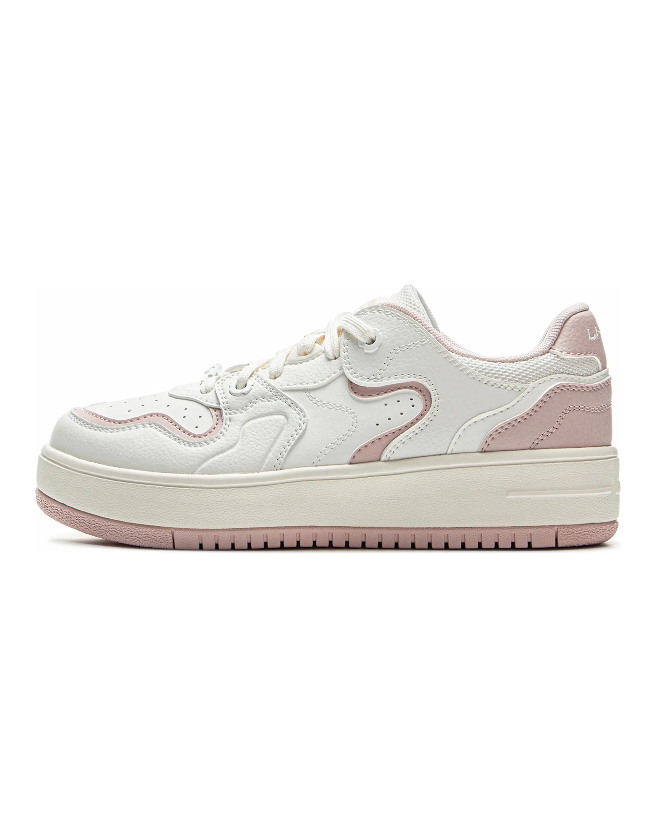 LiNing Cheese Anti-Slip And Wear-Resistant Lightweight Low-Top Skateboard Shoes Women's Mist White