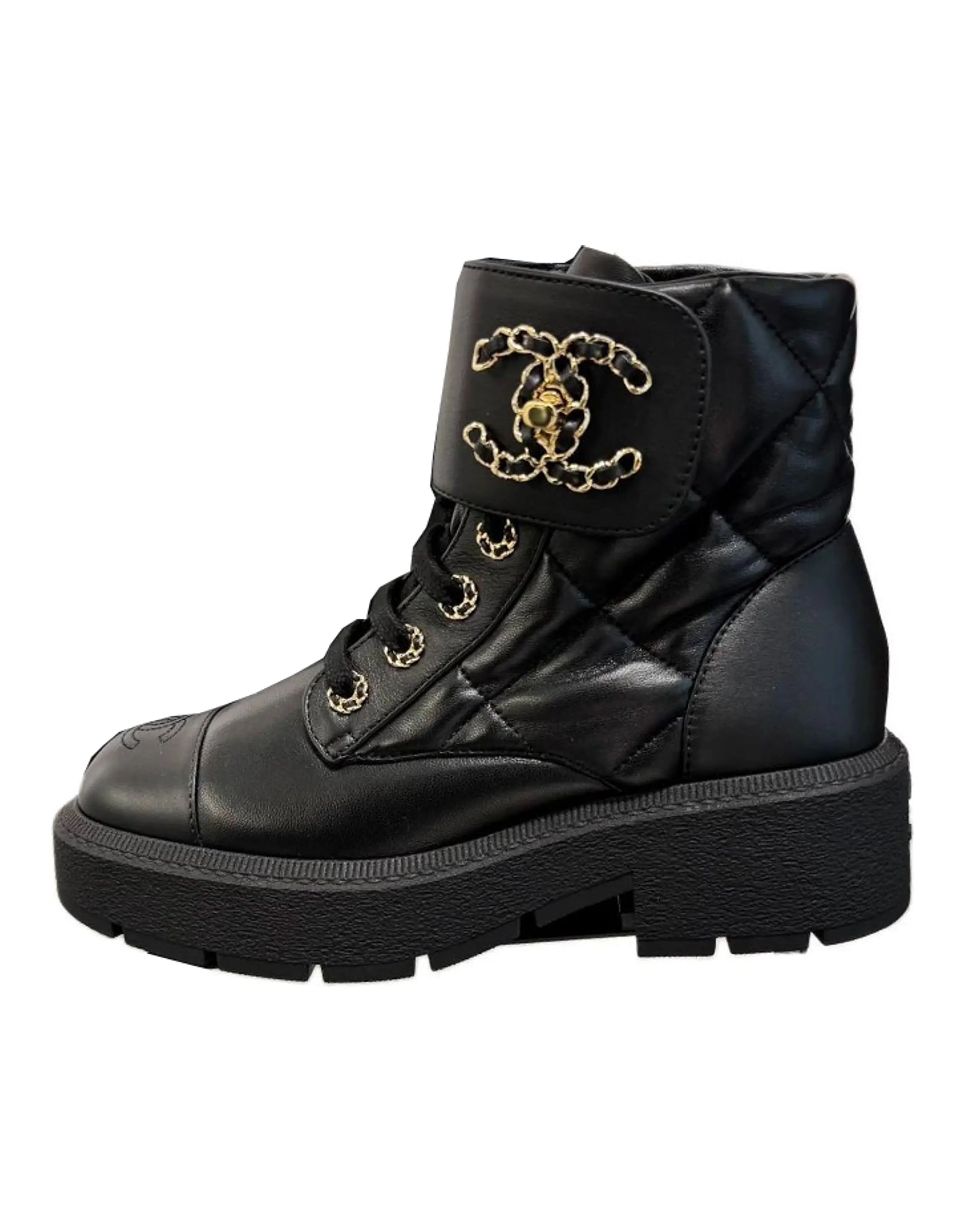 CHANEL Ankle Boots Women's Black