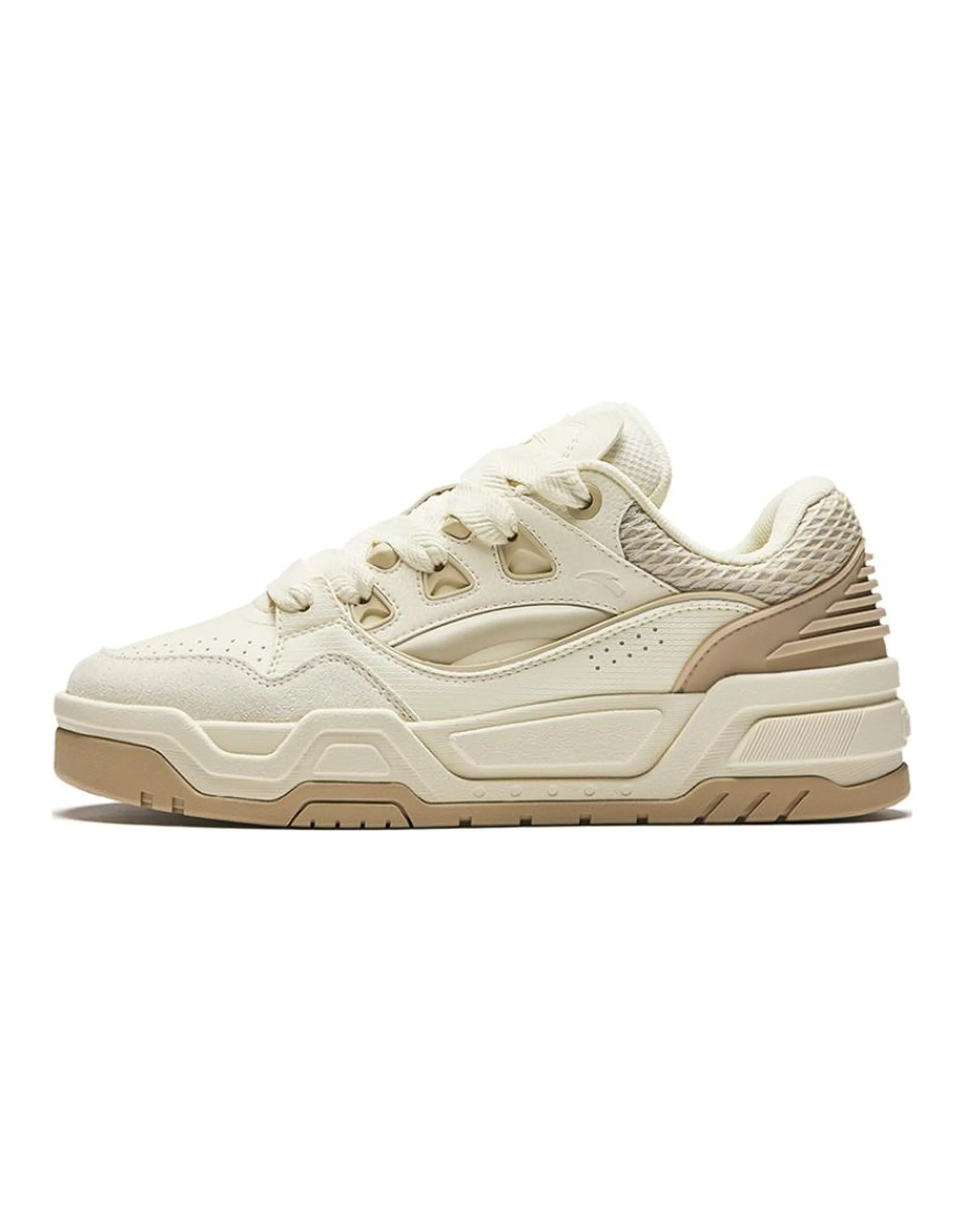 Anta Non-slip Lightweight Low-Top Skateboard Shoes Men's Beige Yellow