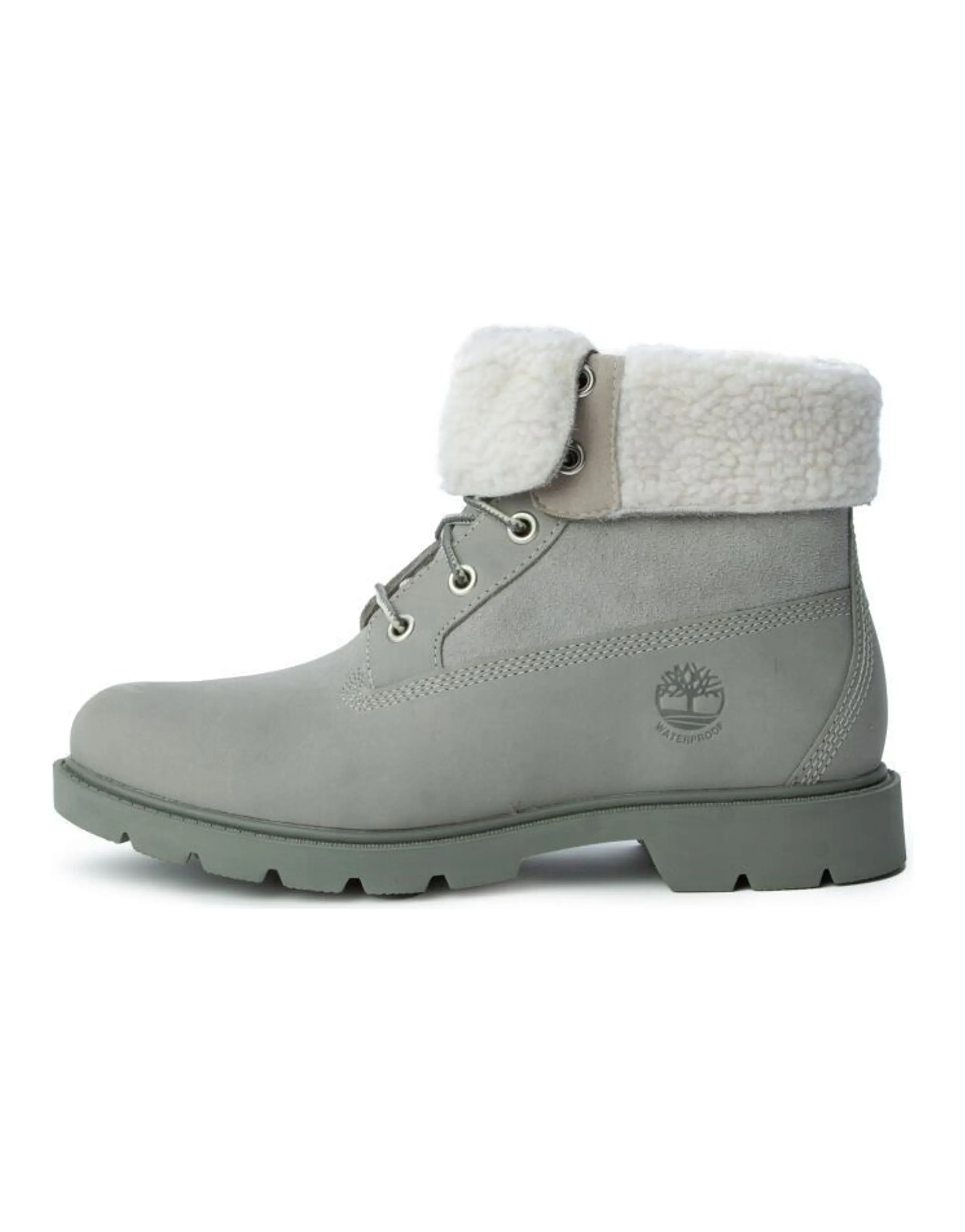 Timberland Linden Woods Wear-Resistant Cushioned FOLD DOWN Comfortable Versatile Short-Cut Snow Boots Women's Grey