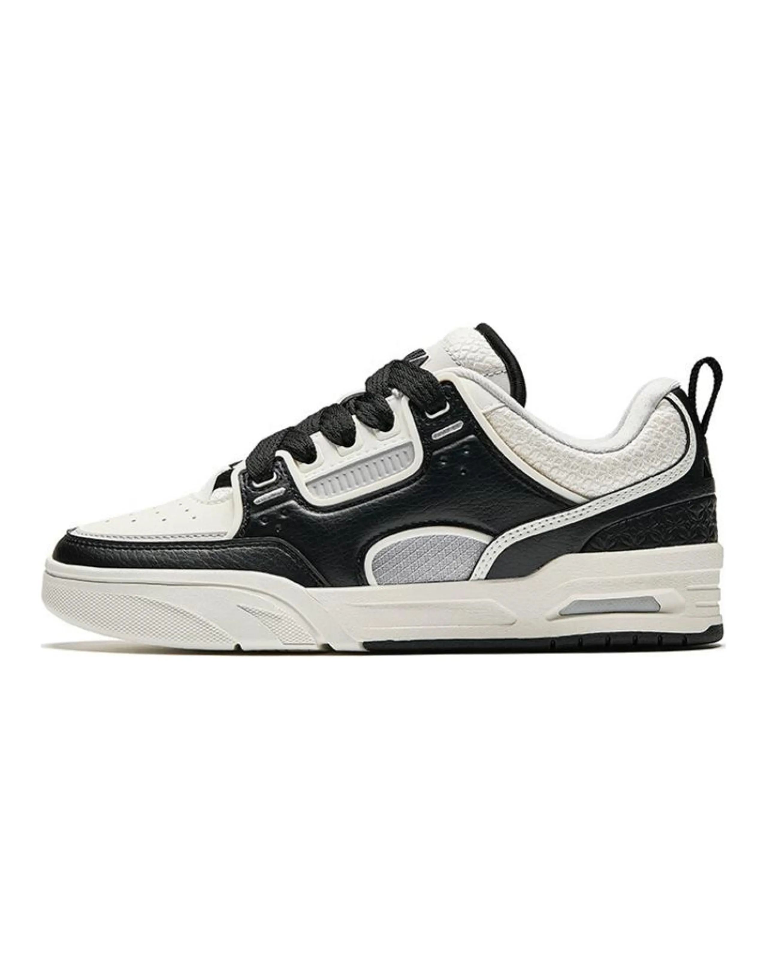 Anta Ao Jie Comfort Versatile Anti-Slip Lightweight Height-Increasing Low-Top Sneakers Women's Black White