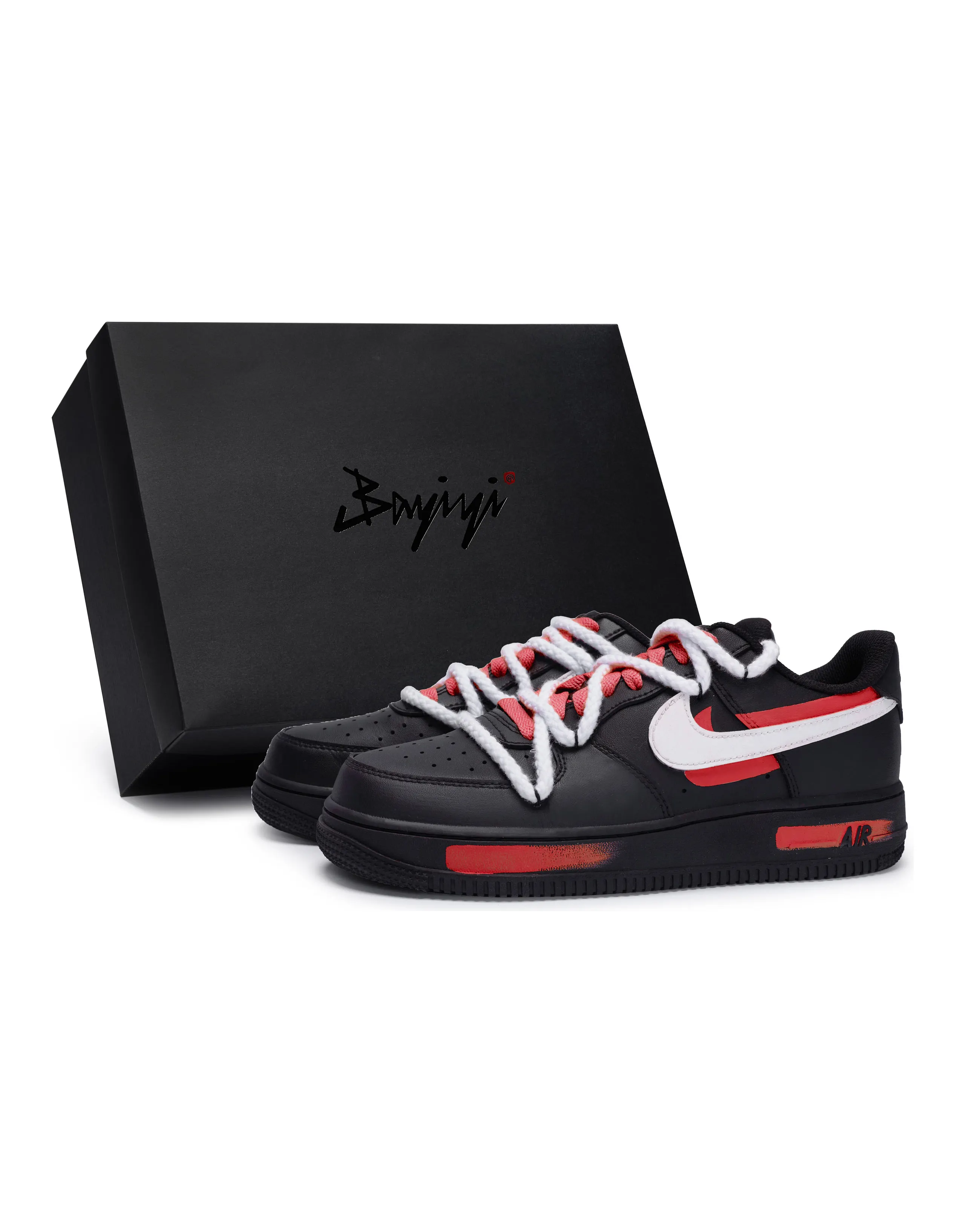 Nike Air Force 1 Skateboard Shoes Unisex Low-Top White/Red