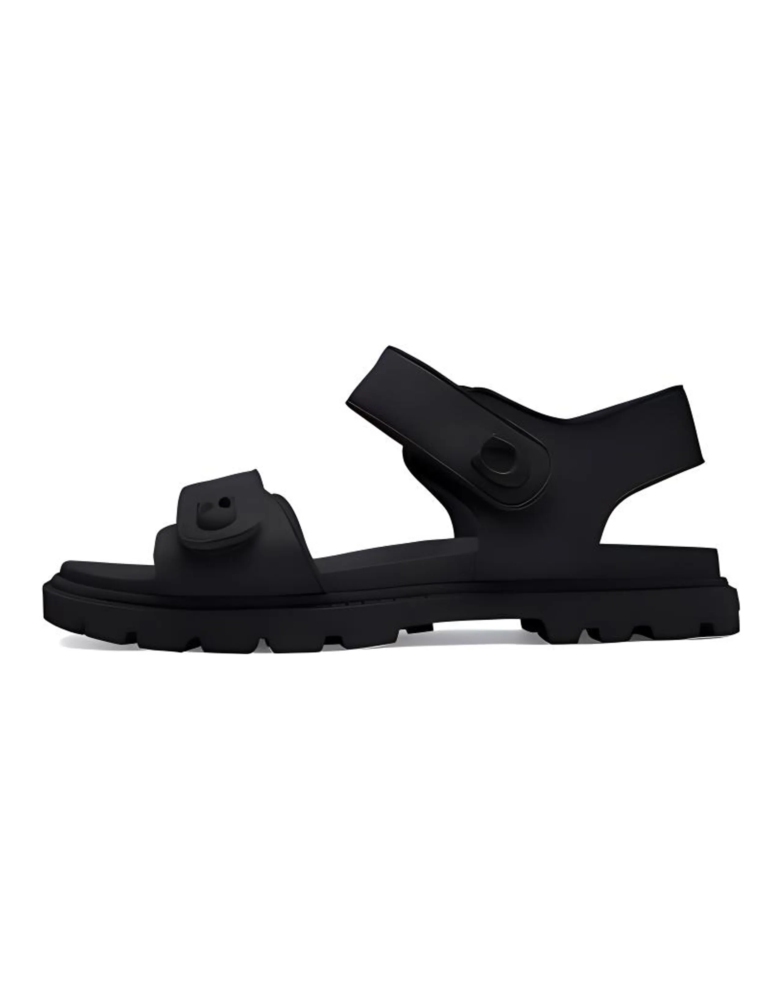 COACH Brynn Leather Hook & Loop Open-Toe Beach Sandals Women's Black