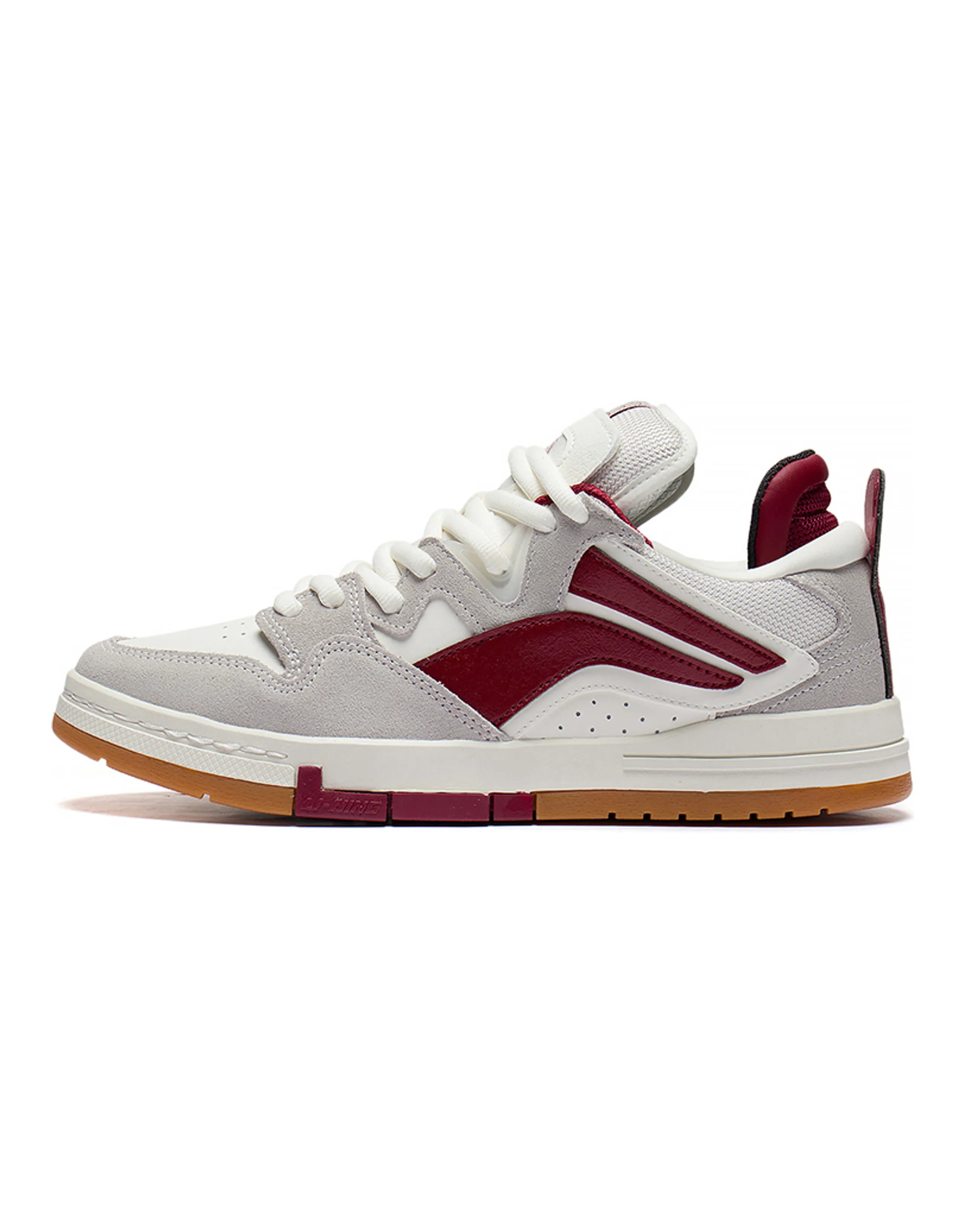 LiNing Wei Wu PRO Pro Coverage Warm Water-Resistant Low-Top Skateboard Shoes Gray Red