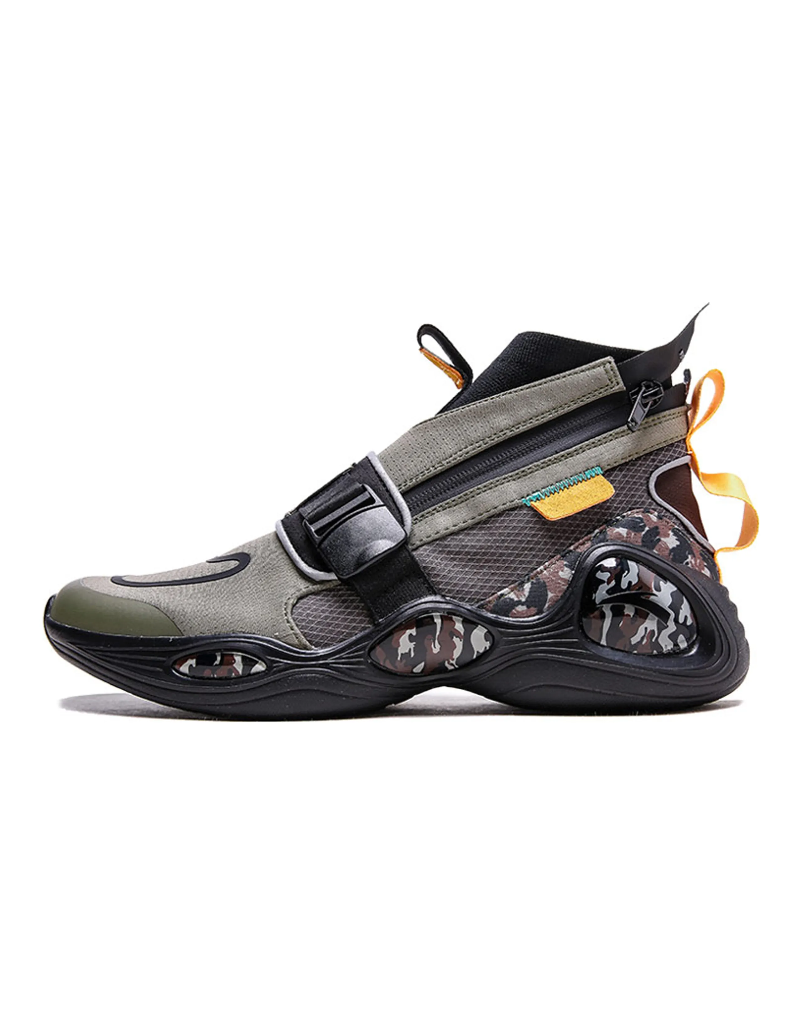 Anta Lunar Eclipse Anti-Slip Wear-Resistant High-Top Performance Basketball Shoes Men's Camouflage Black