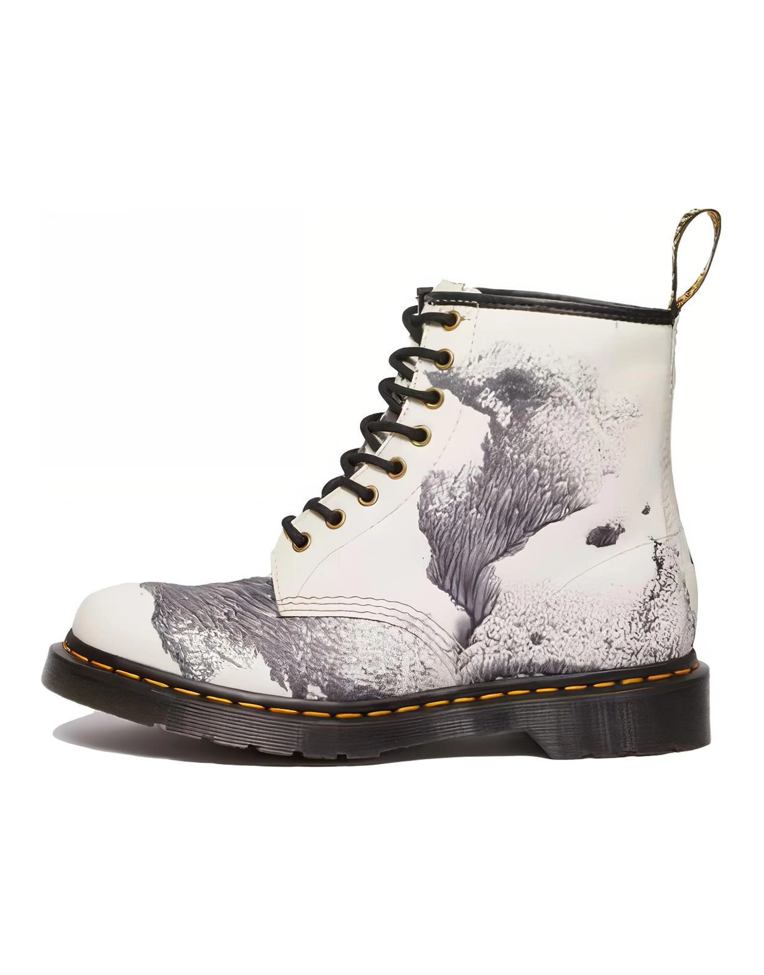 Dr.Martens 1460 X Tate Decalcomania Backhand Leather Lace Up Boots 'Multicolor Black White'