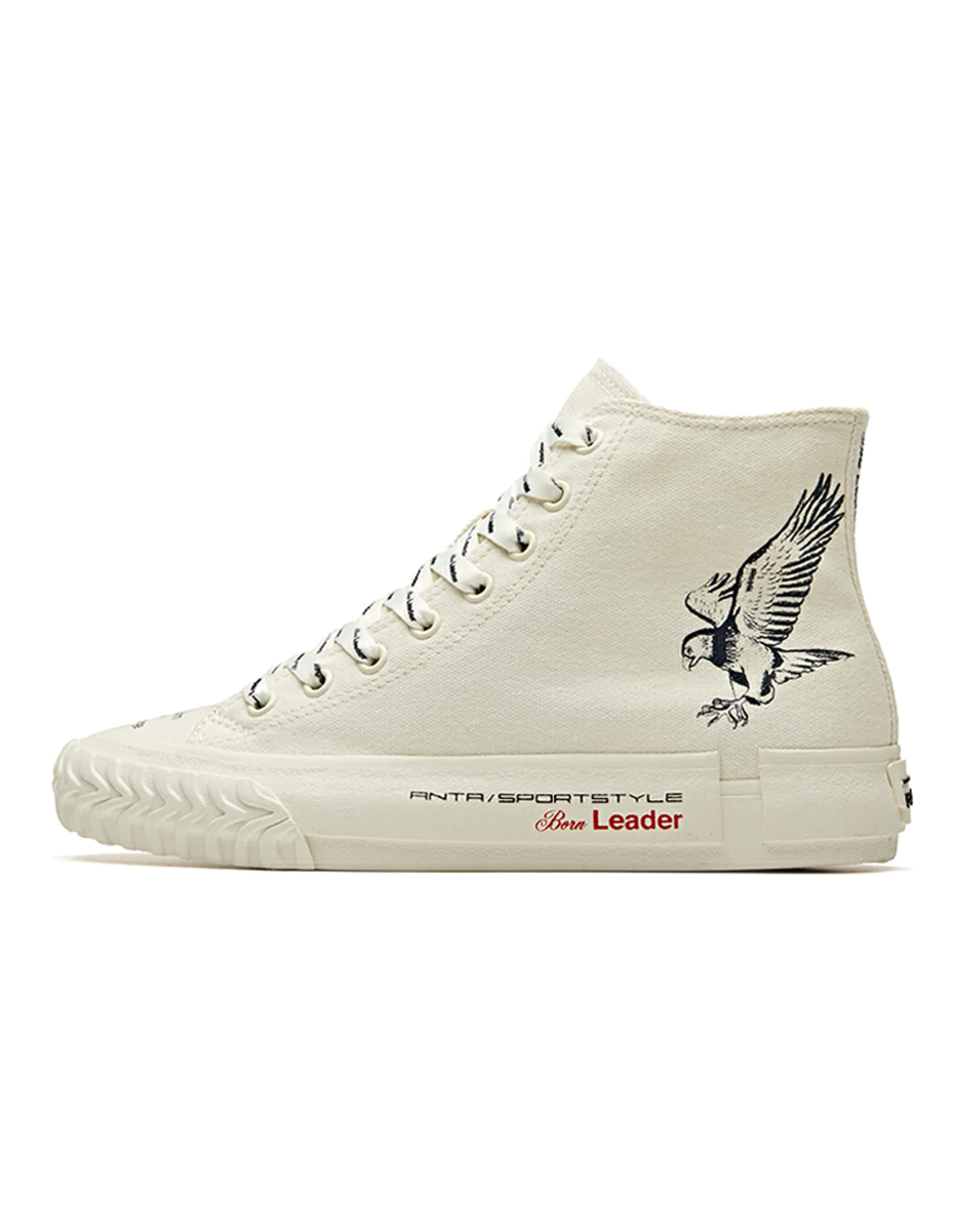 ANTA X Robert Geller Life Series Sneakers Canvas High 'Eagle White Black' Women's