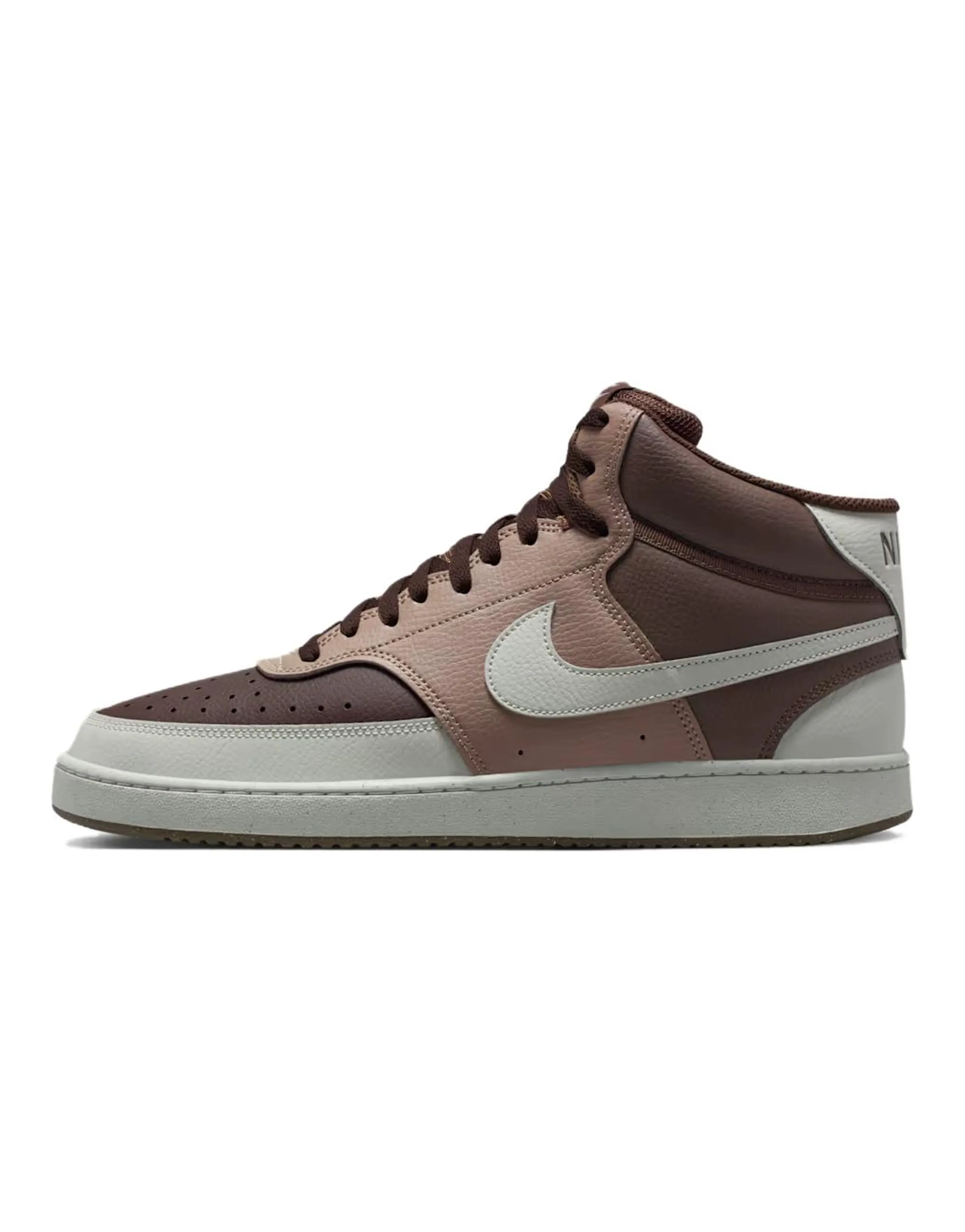Nike Court Vision Next Nature Comfort Fit Mid-Top Skate Shoes Men's Baroque Brown