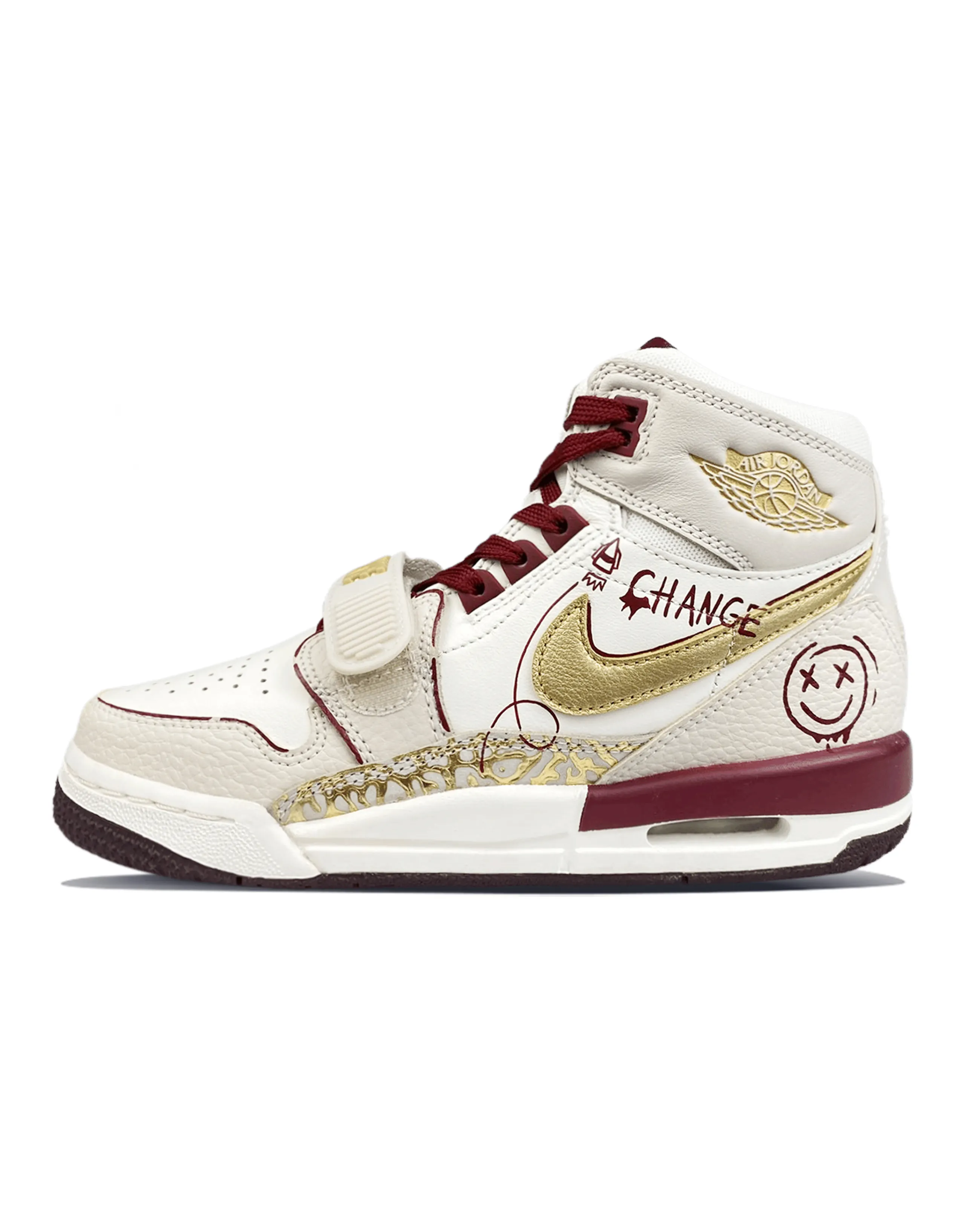 Custom Jordan Legacy 312 CNY High-Top Basketball Shoes 'Beige Gold'
