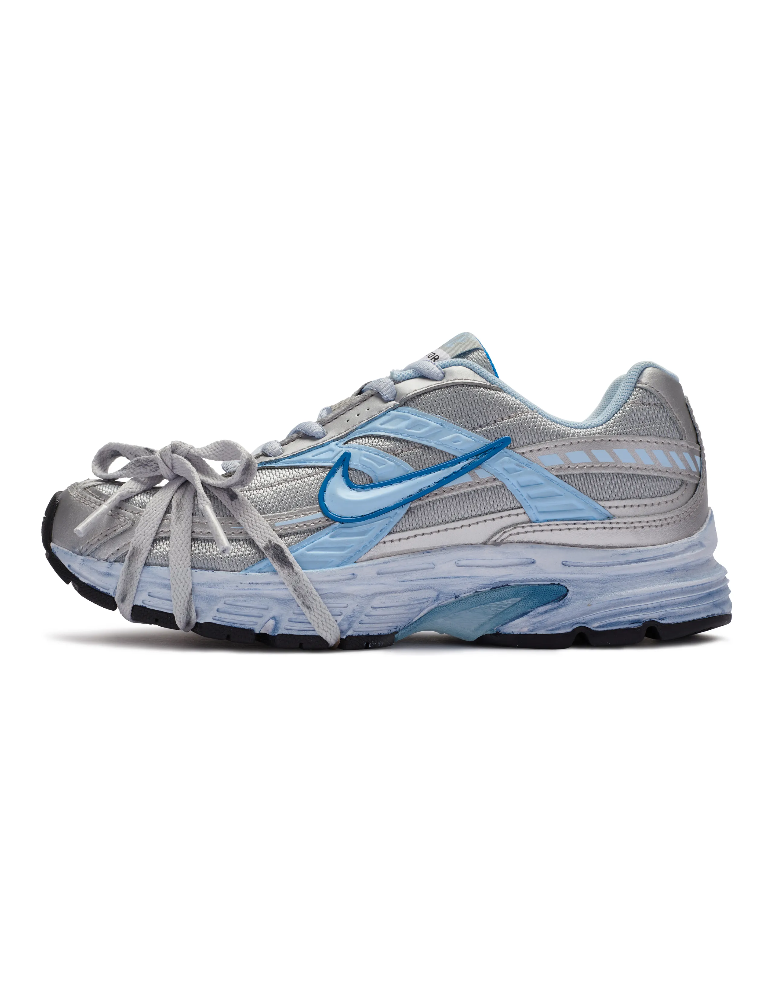 Nike Initiator Support Low Top Running Shoes Women's Gray Silver Blue