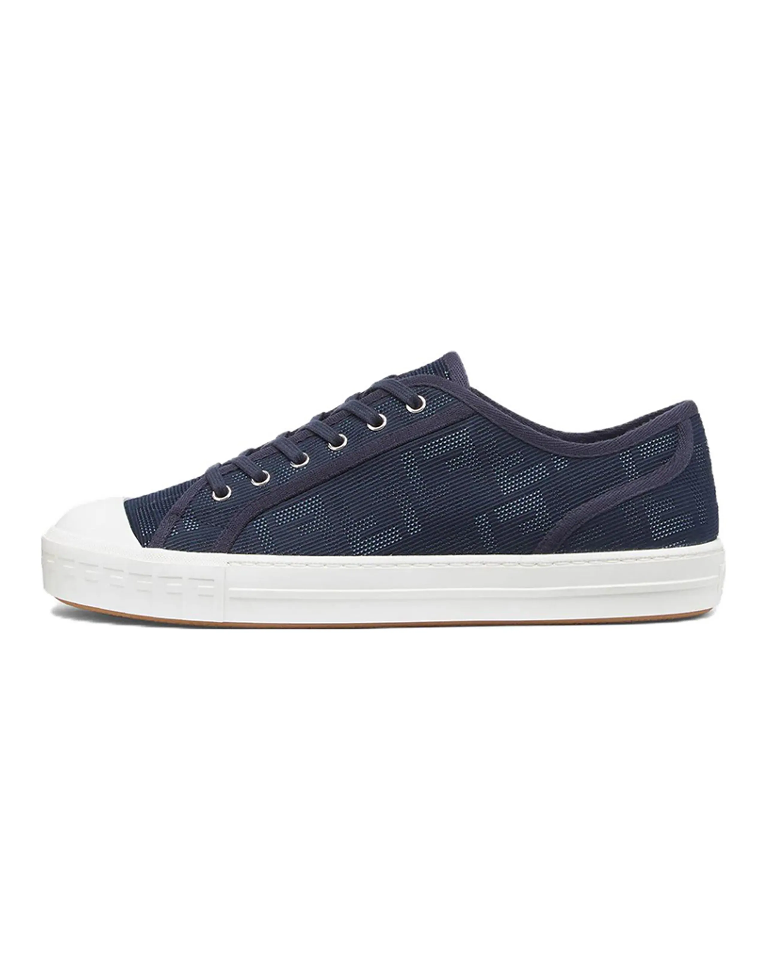 FENDI Domino Low-Top Stylish Skateboarding Shoes Men's Dark Blue