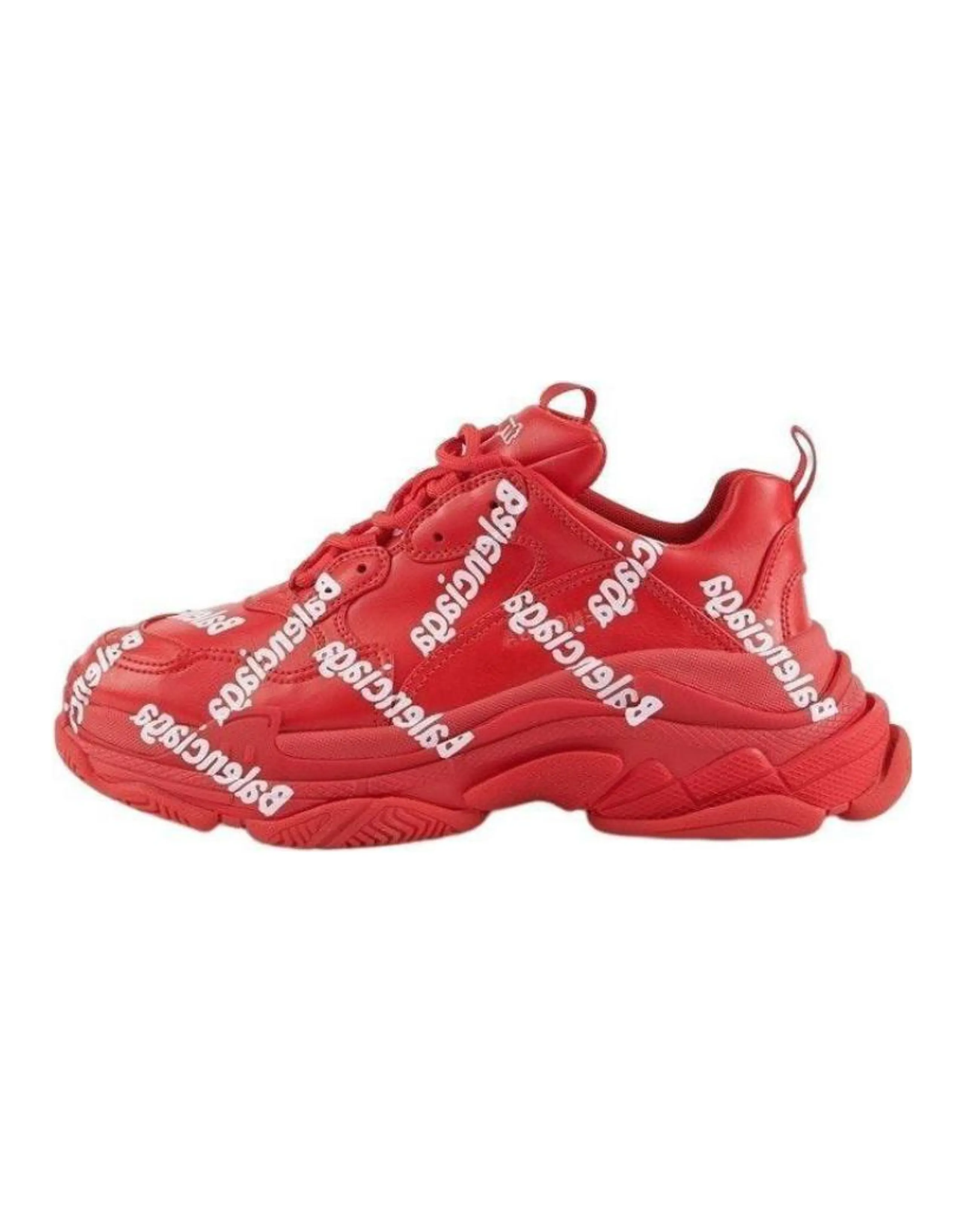 Balenciaga Triple S Sneakers 'Allover Logo Red'