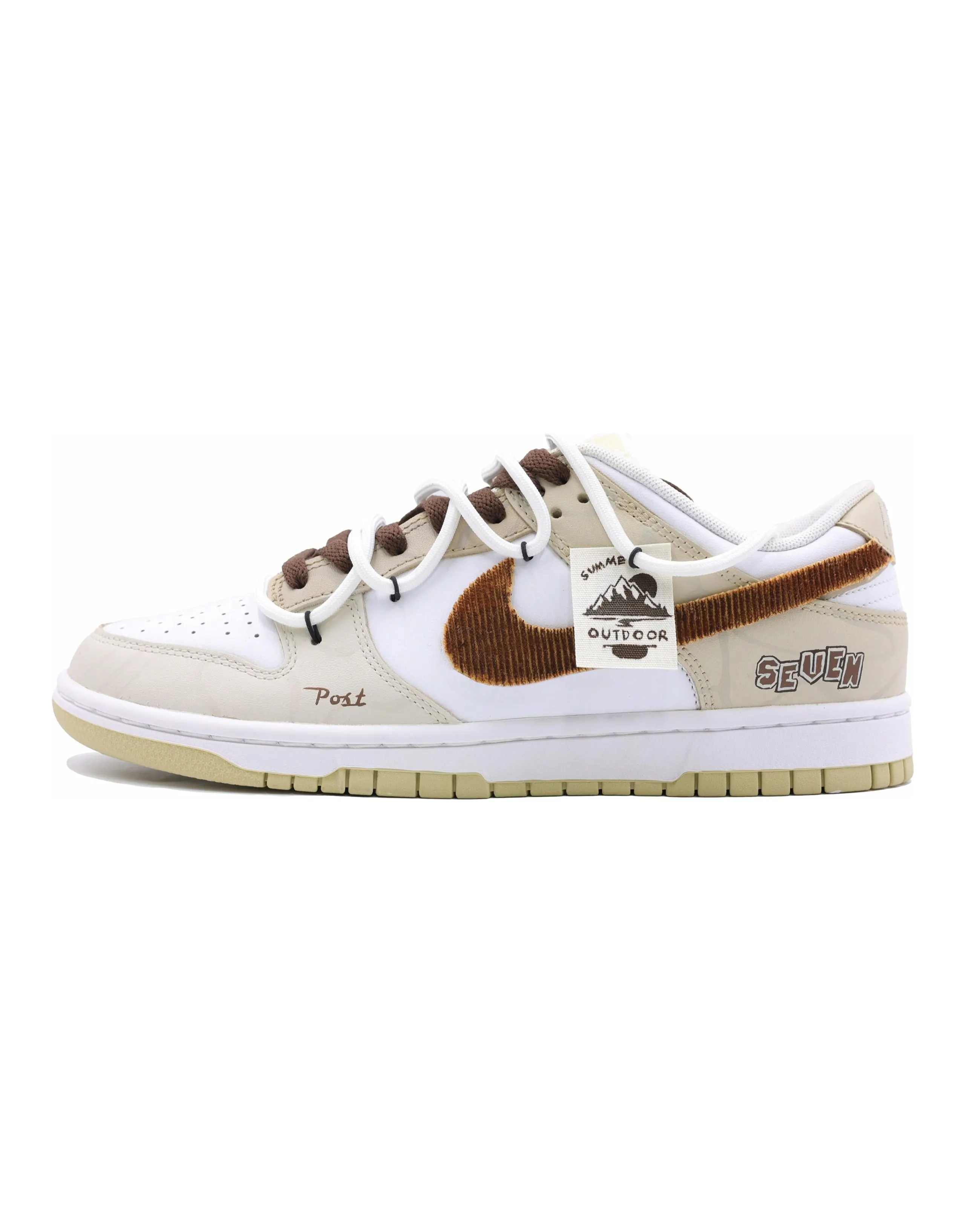 Nike Dunk Corduroy Anti-Slip Wear-Resistant Low-Top Skateboard Shoes Men's Khaki