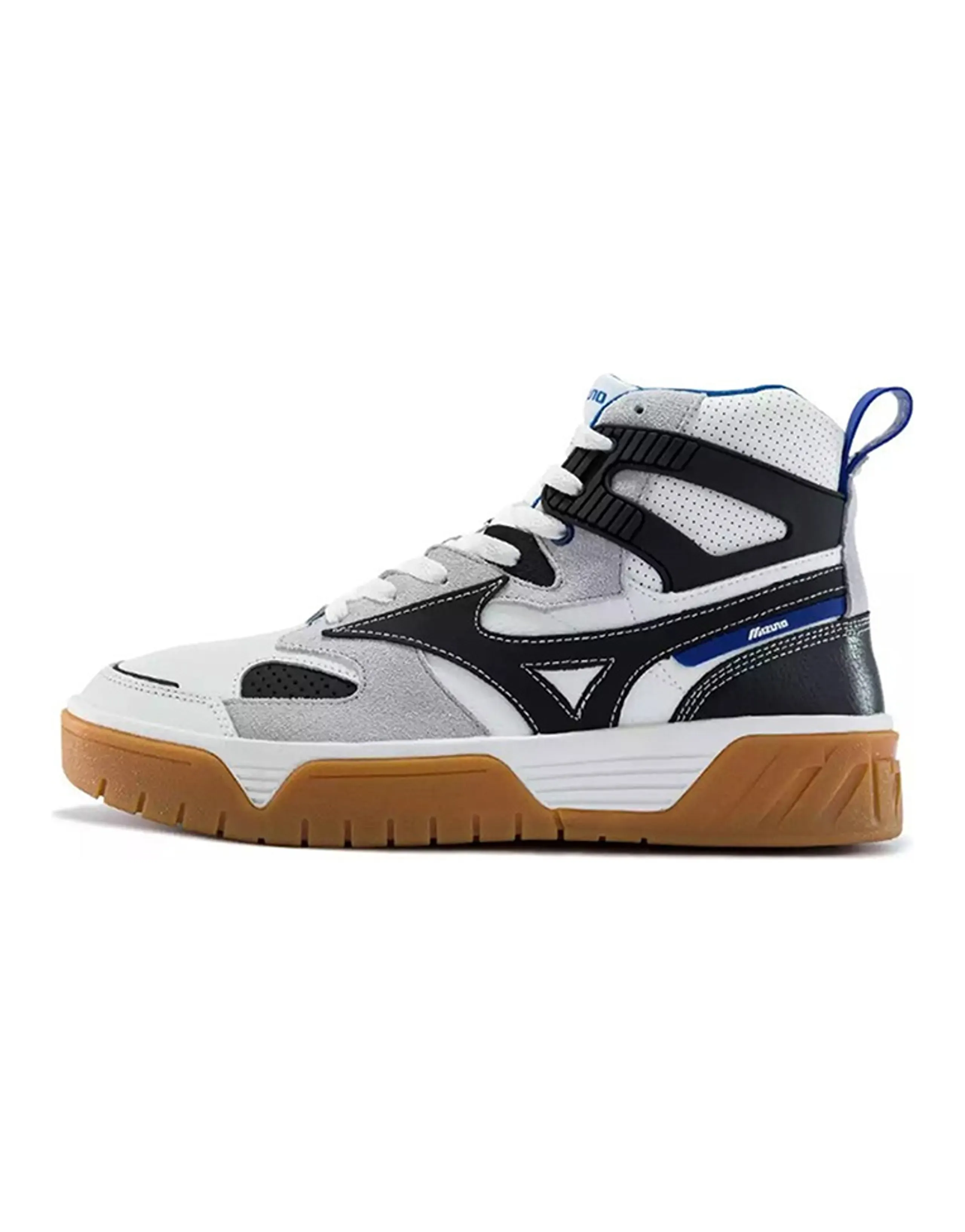 Mizuno Cl Mid Skateboarding Shoes Black White Blue