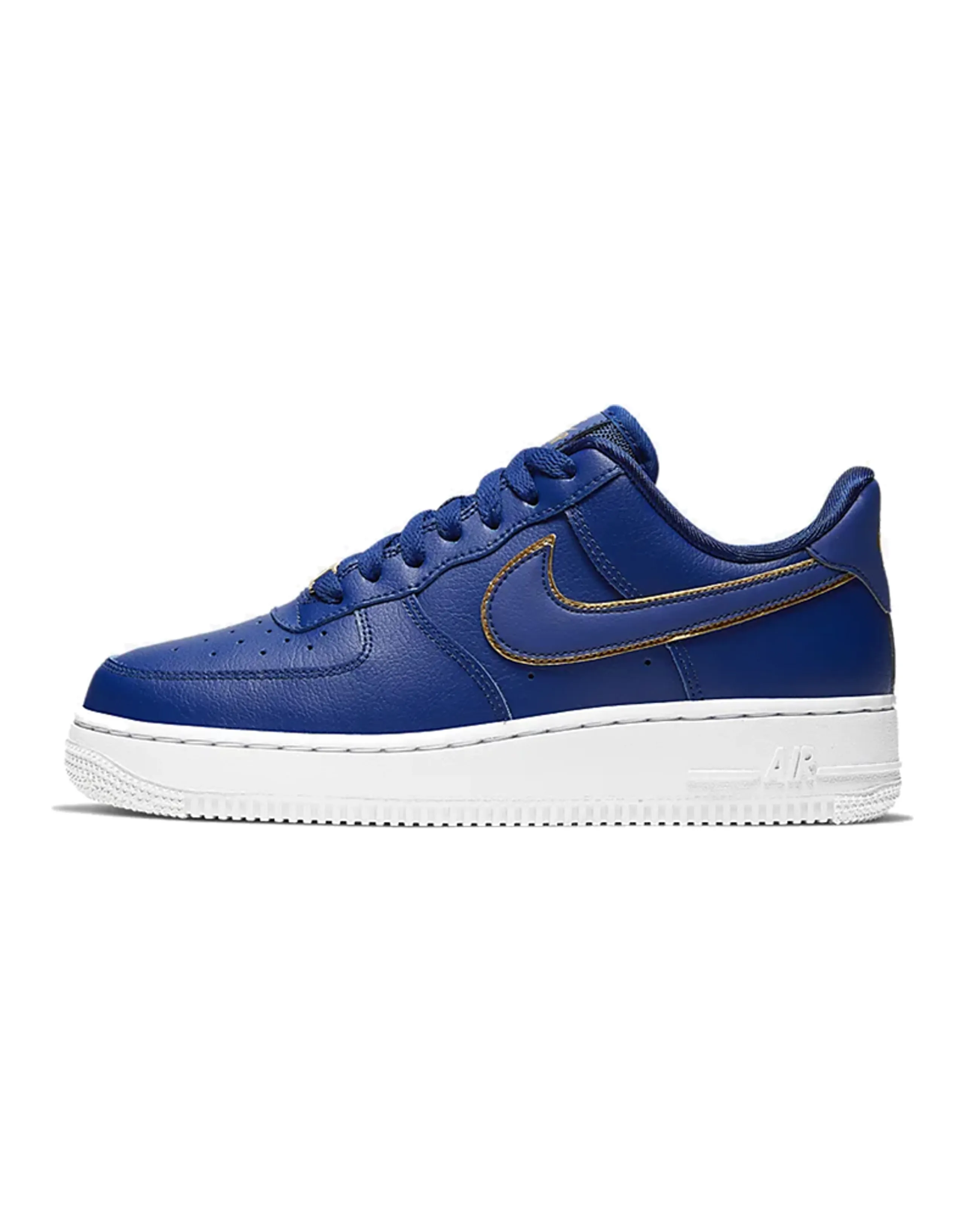 Nike Air Force 1 Low Blue Gold Swoosh Women's