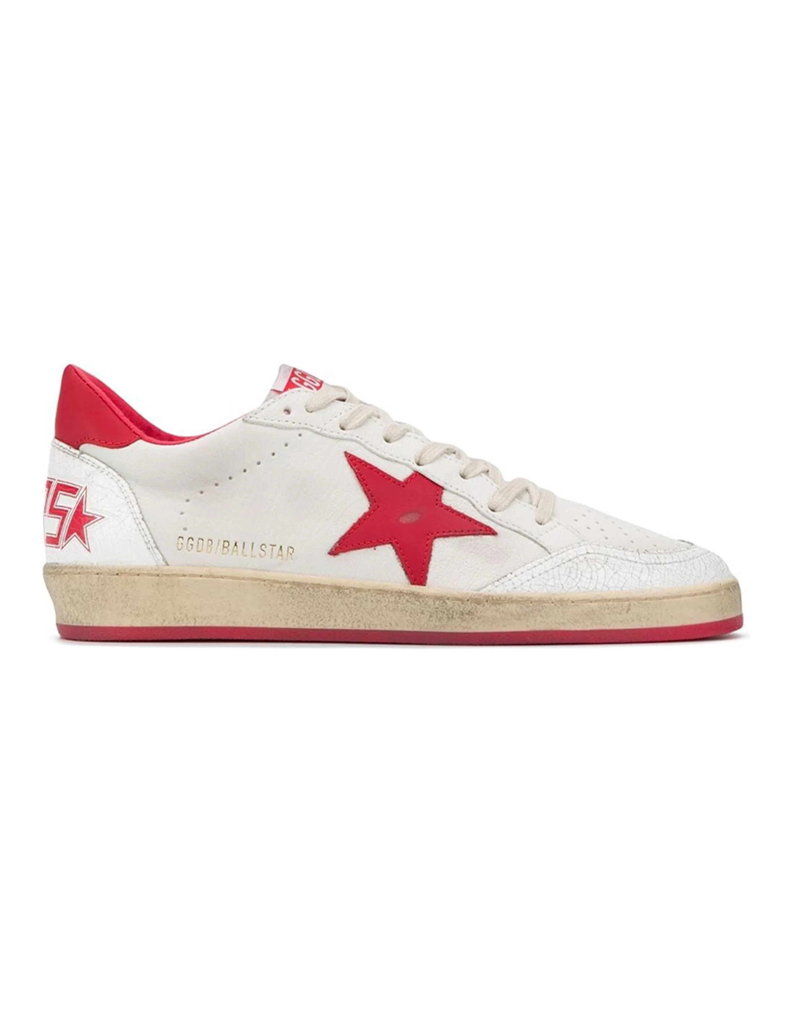 Golden Goose Ball Star Low White Red
