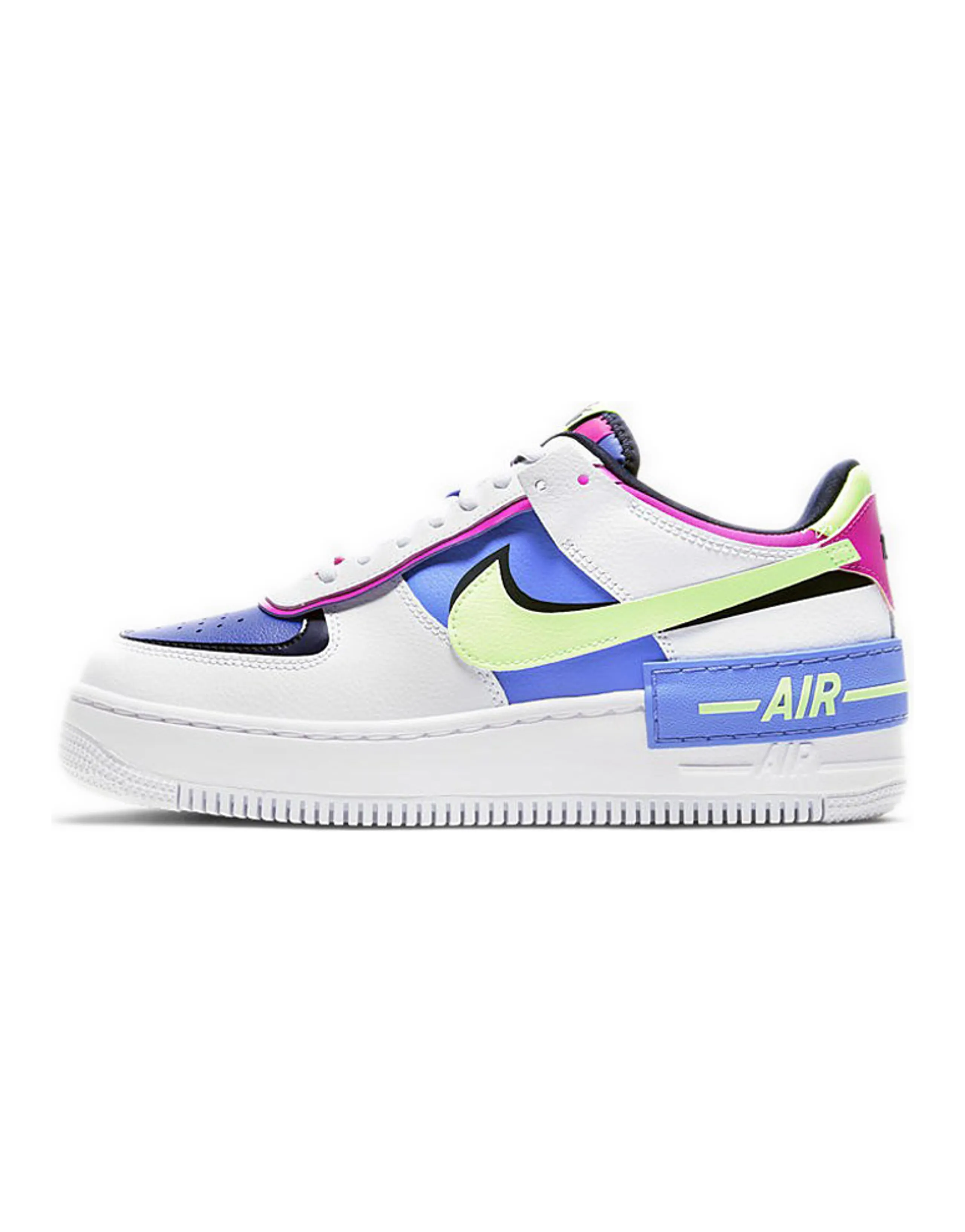 Nike Air Force 1 Low Shadow White Sapphire Barely Volt Women's