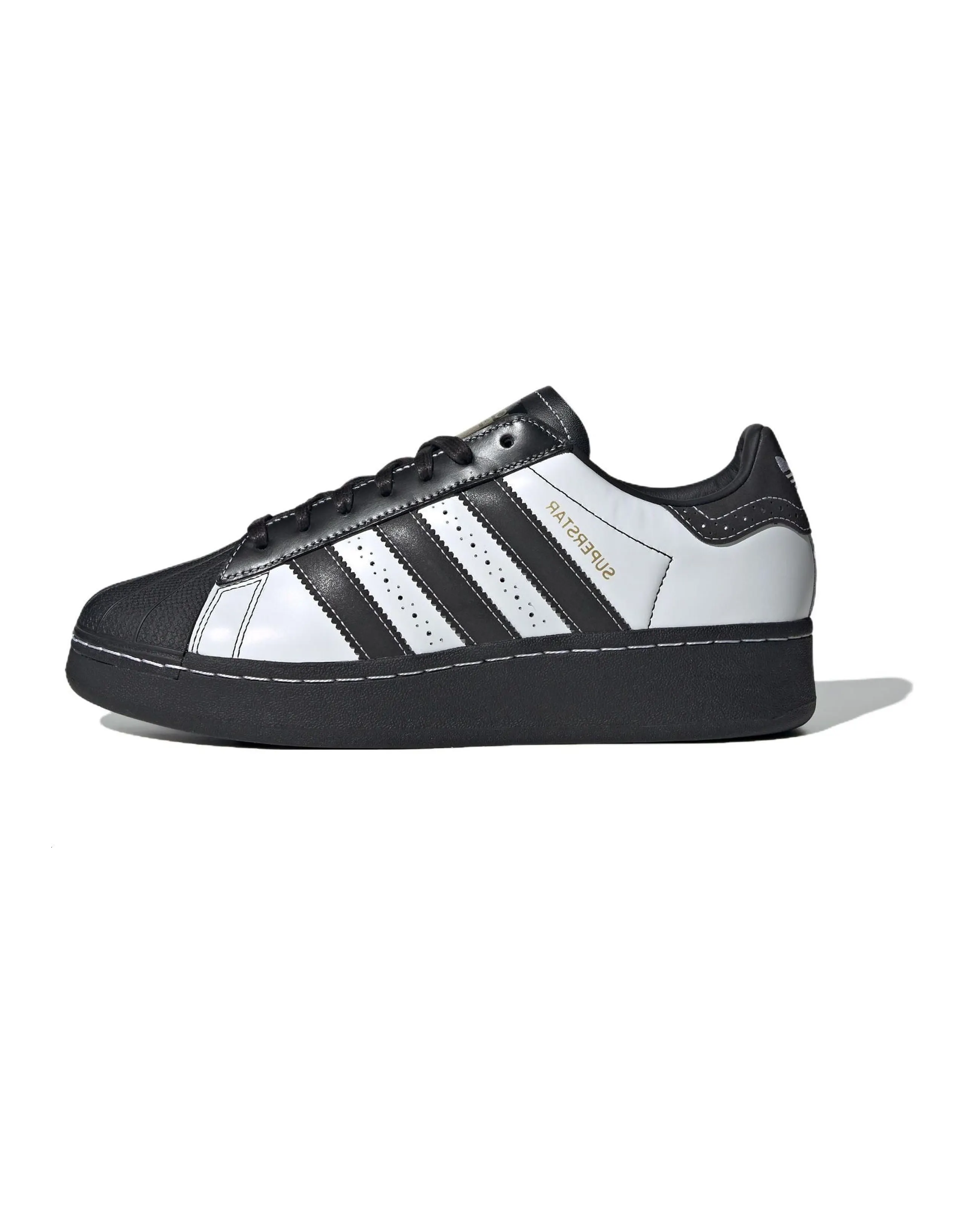 adidas Originals Superstar XLG Leather Lace-Up Comfortable Low-Top Skate Shoes Unisex Black White