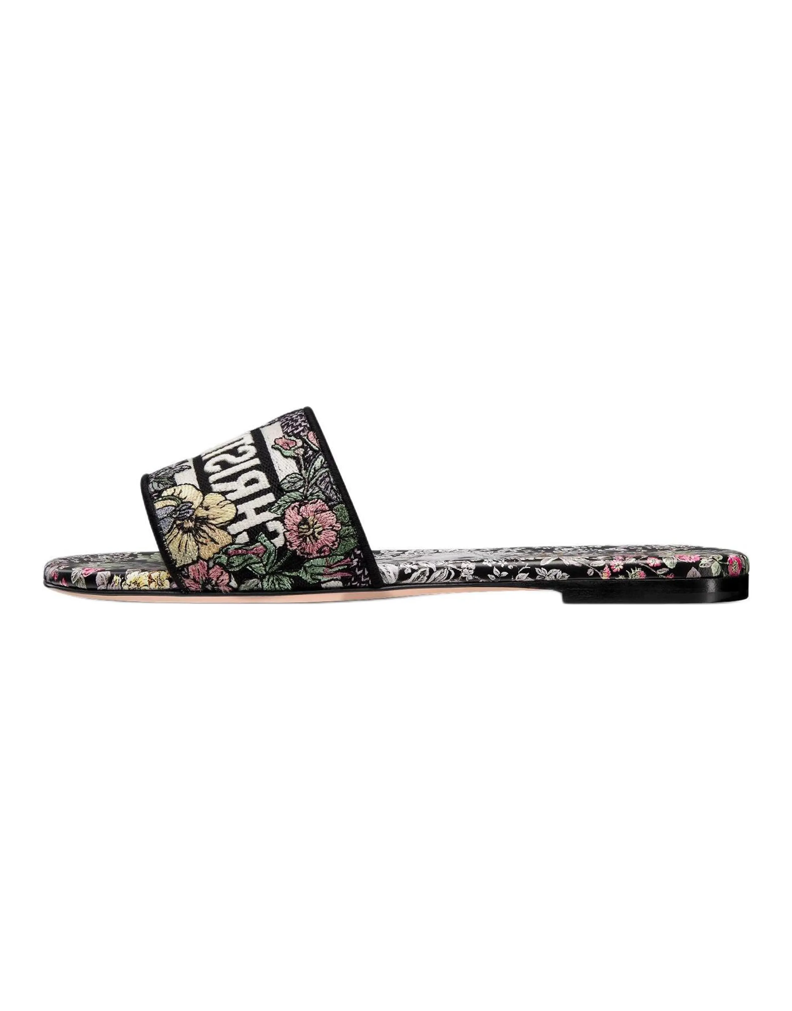 DIOR Dway Abrasion-Resistant Slide Slippers Women's Black