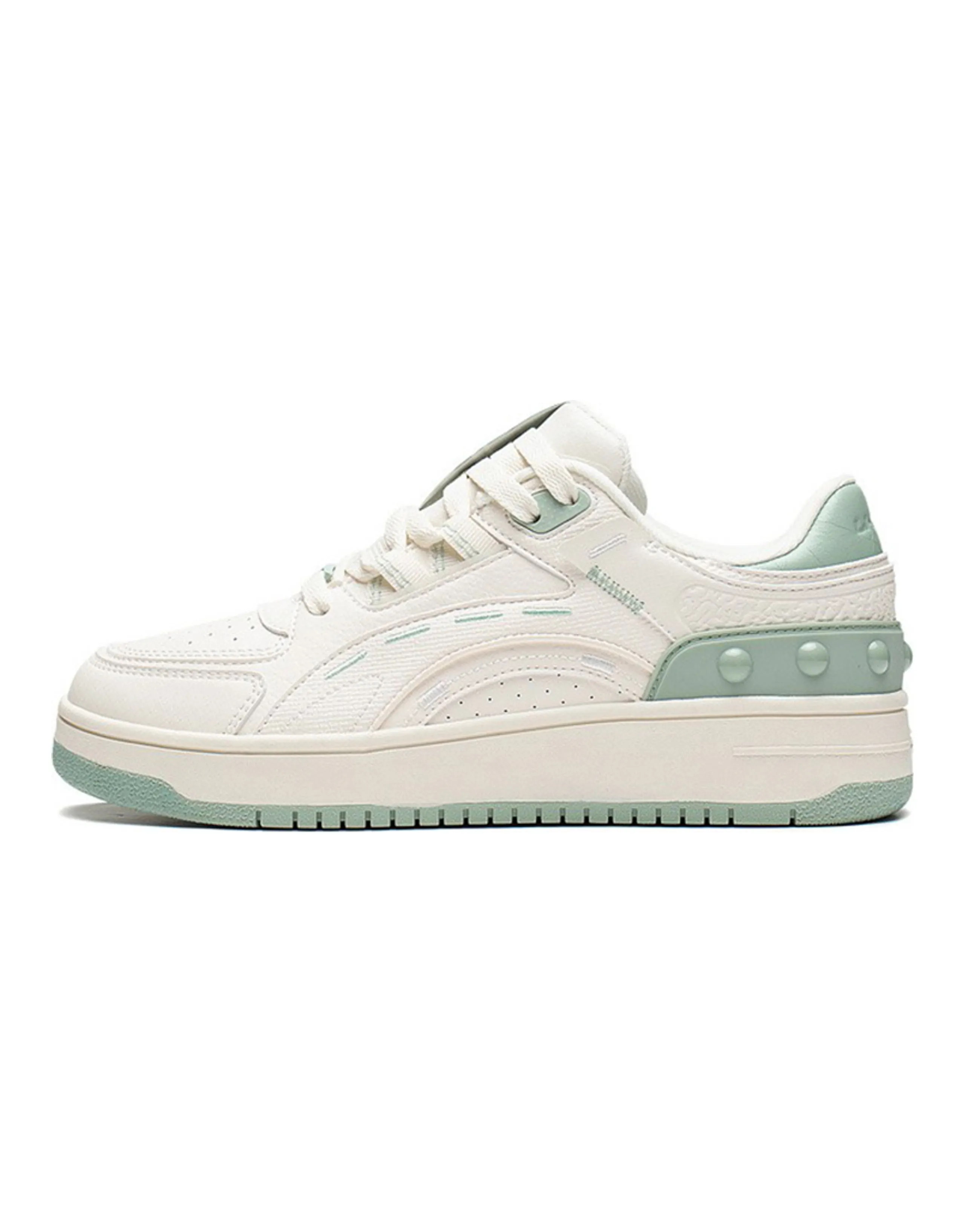 LiNing Lightweight And Wear-resistant Low-Top Skateboard Shoes Women's White Green