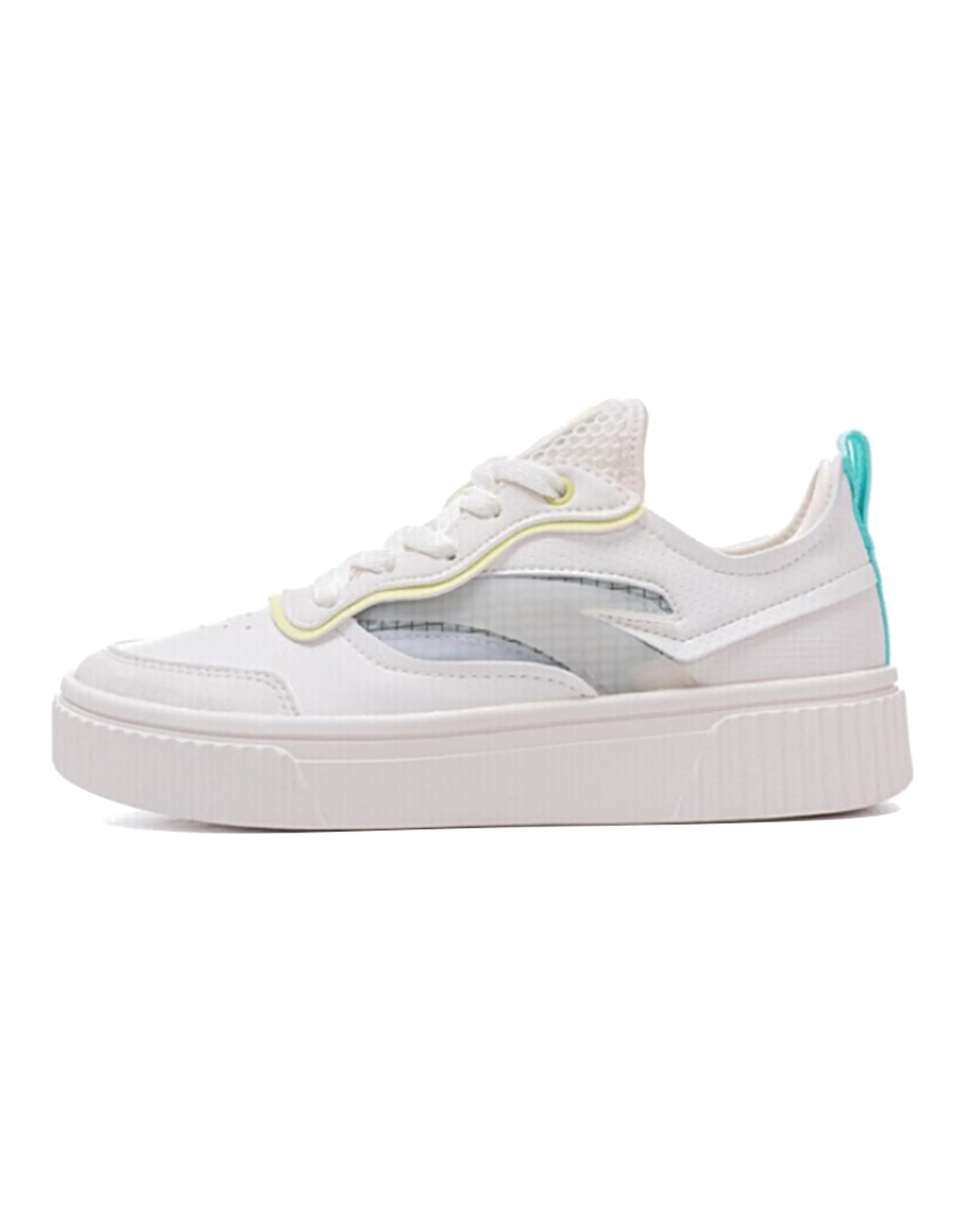 Anta Cushioning Lightweight Balance Low Top Skateboard Shoes Women's White Green