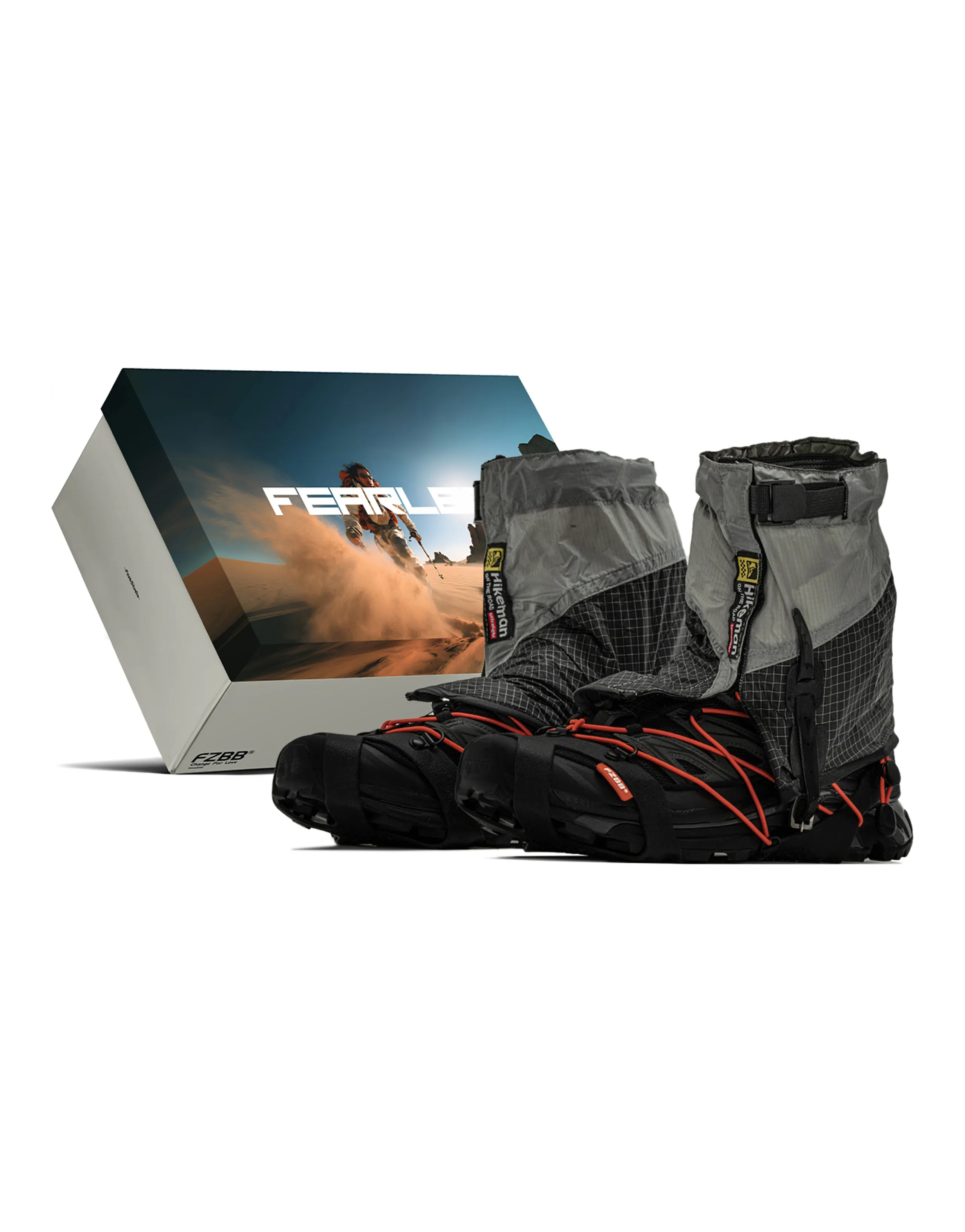 Custom Sneakers SALOMON XT-6 Outdoor Elite Gaiter Edition Box Set BOA Lacing System Functional Running Trail Commute Versatile Cushioned Breathable Lightweight High-Top Hiking Shoes Unisex Black