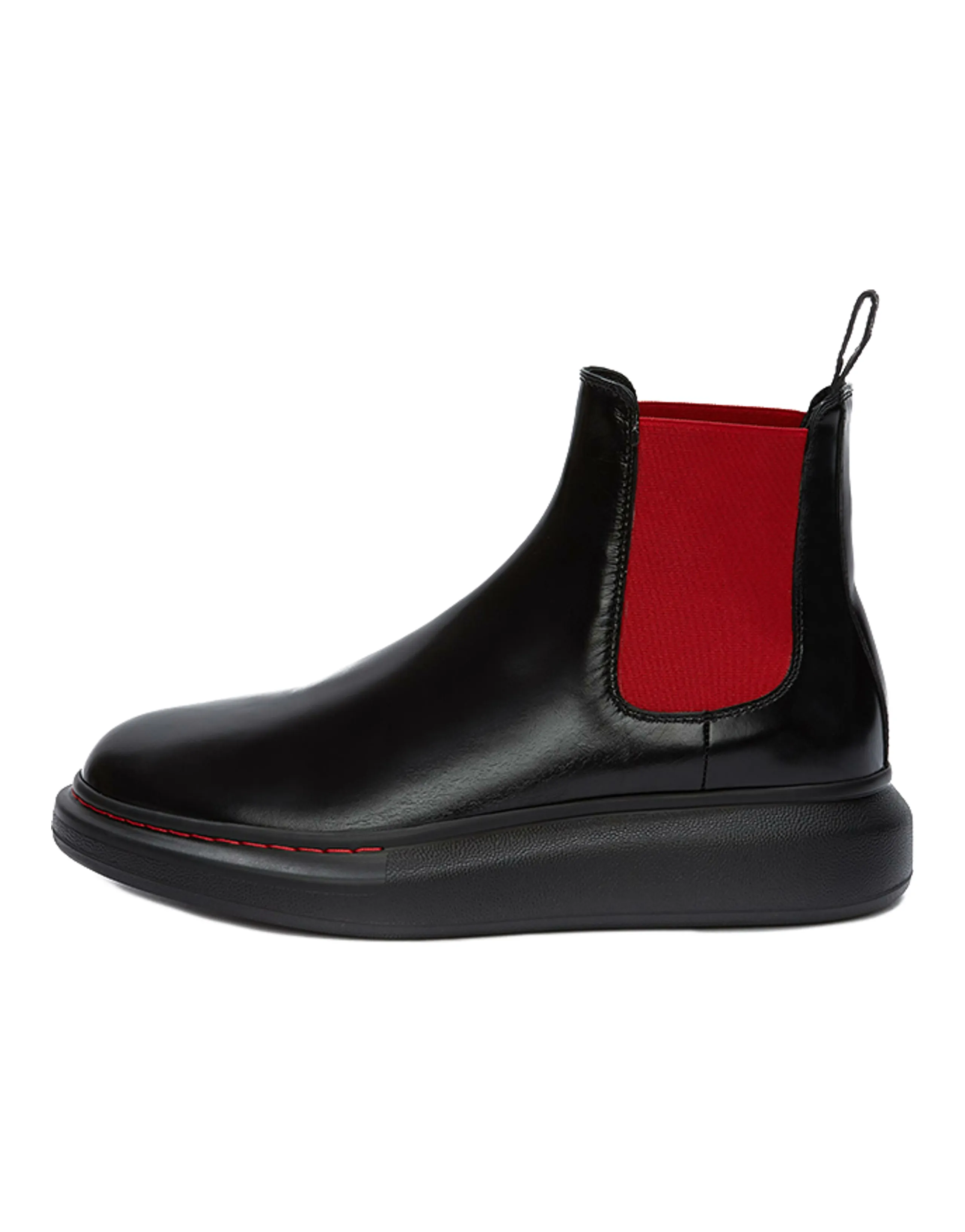 Alexander McQueen Hybrid Chelsea Boot 'Black Red' Women's