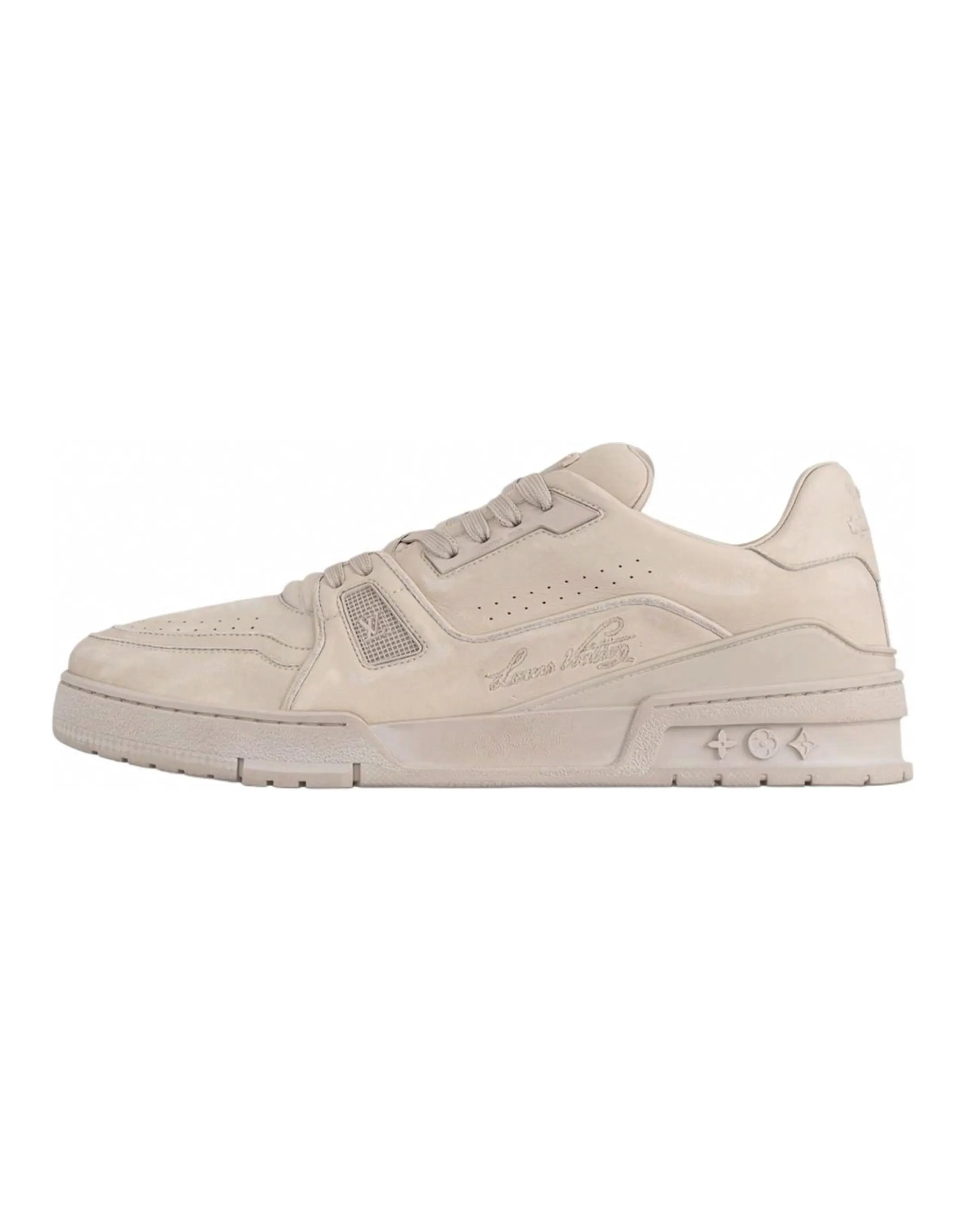 LOUIS VUITTON Trainer Low-Top Skateboard Shoes Men's Beige