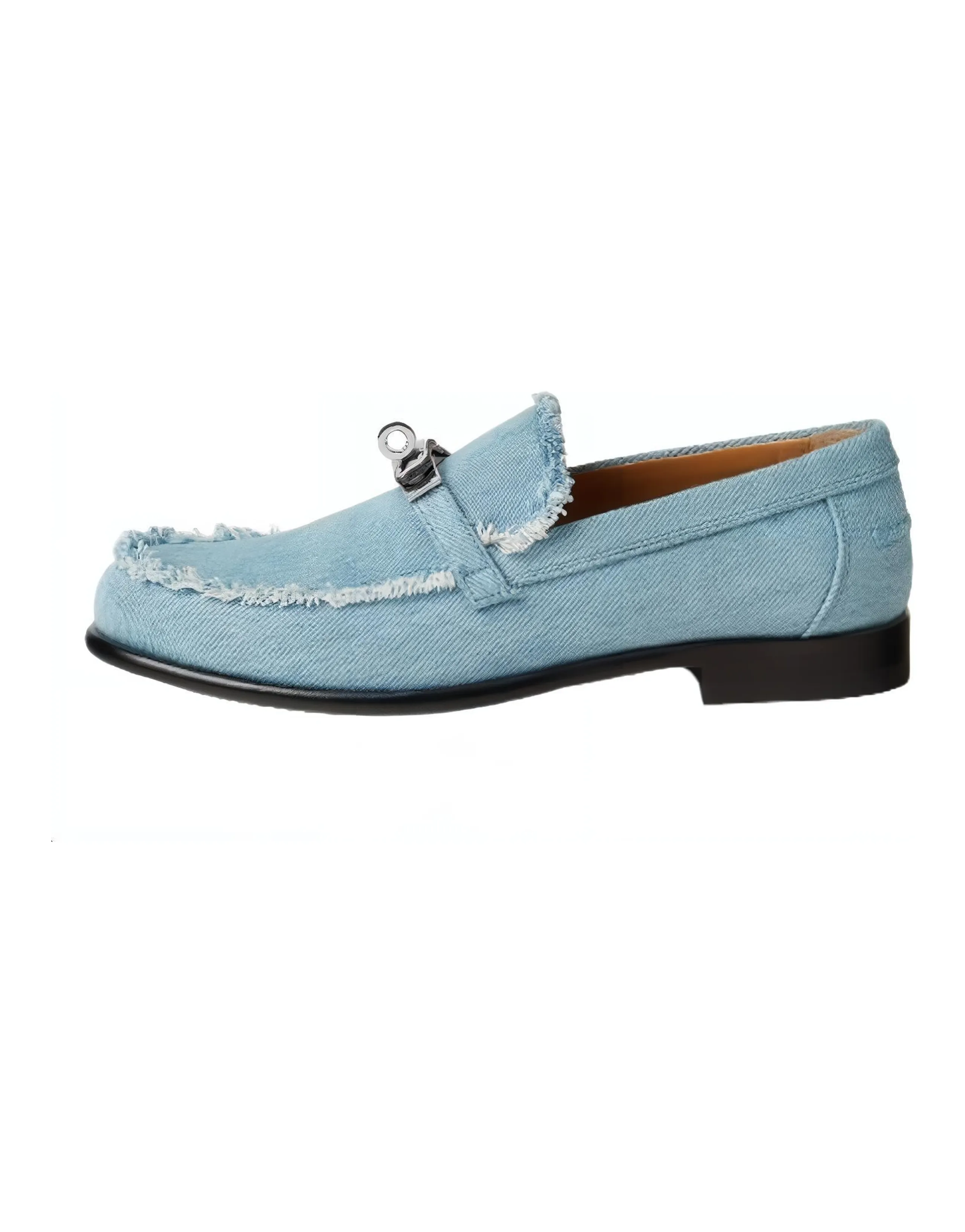 HERMES Destin Loafers Women's Blue