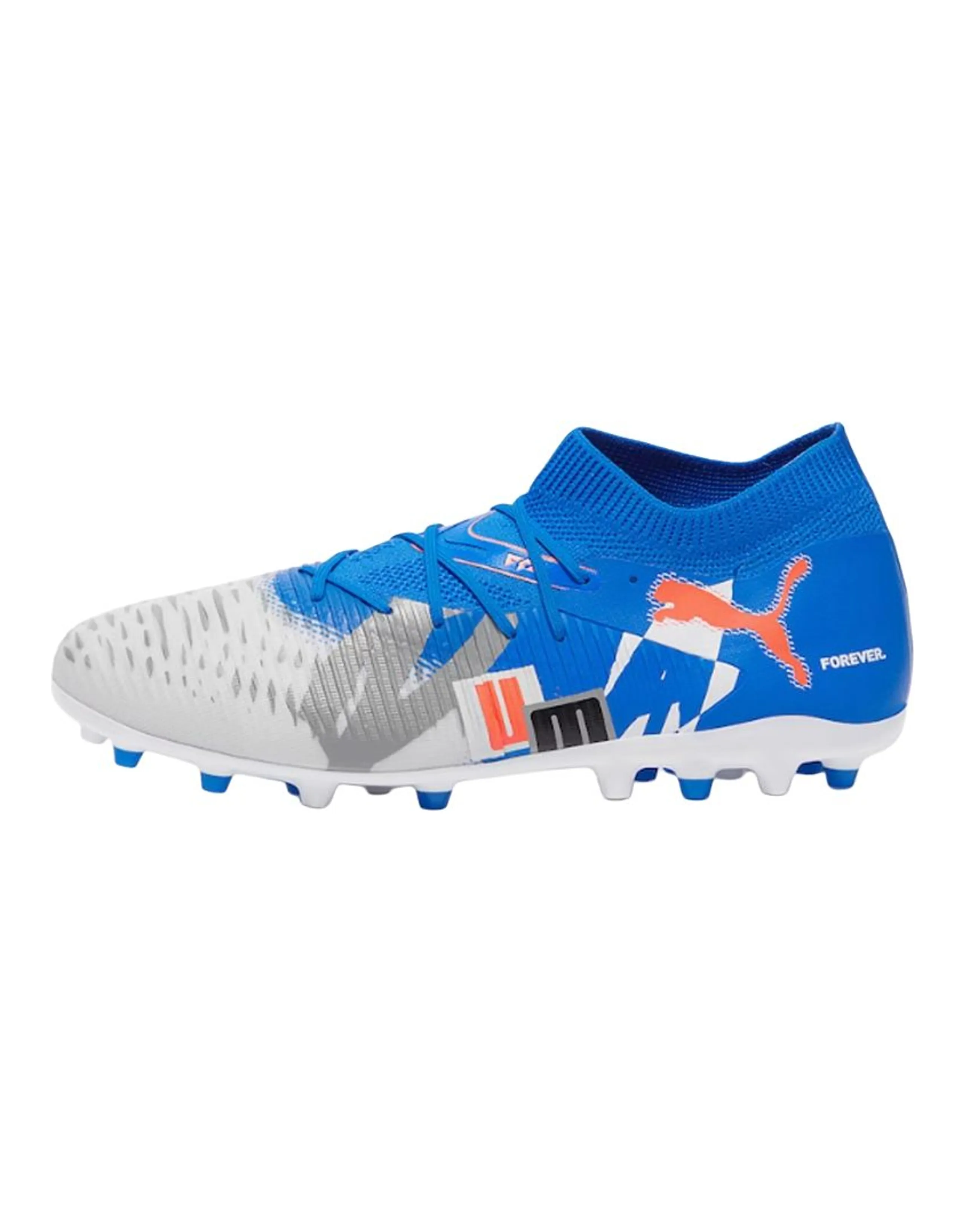 PUMA FUTURE 8 MATCH Comfort Durable MG (Rubber Studs) Wear-Resistant Soccer Cleats Unisex Blue White