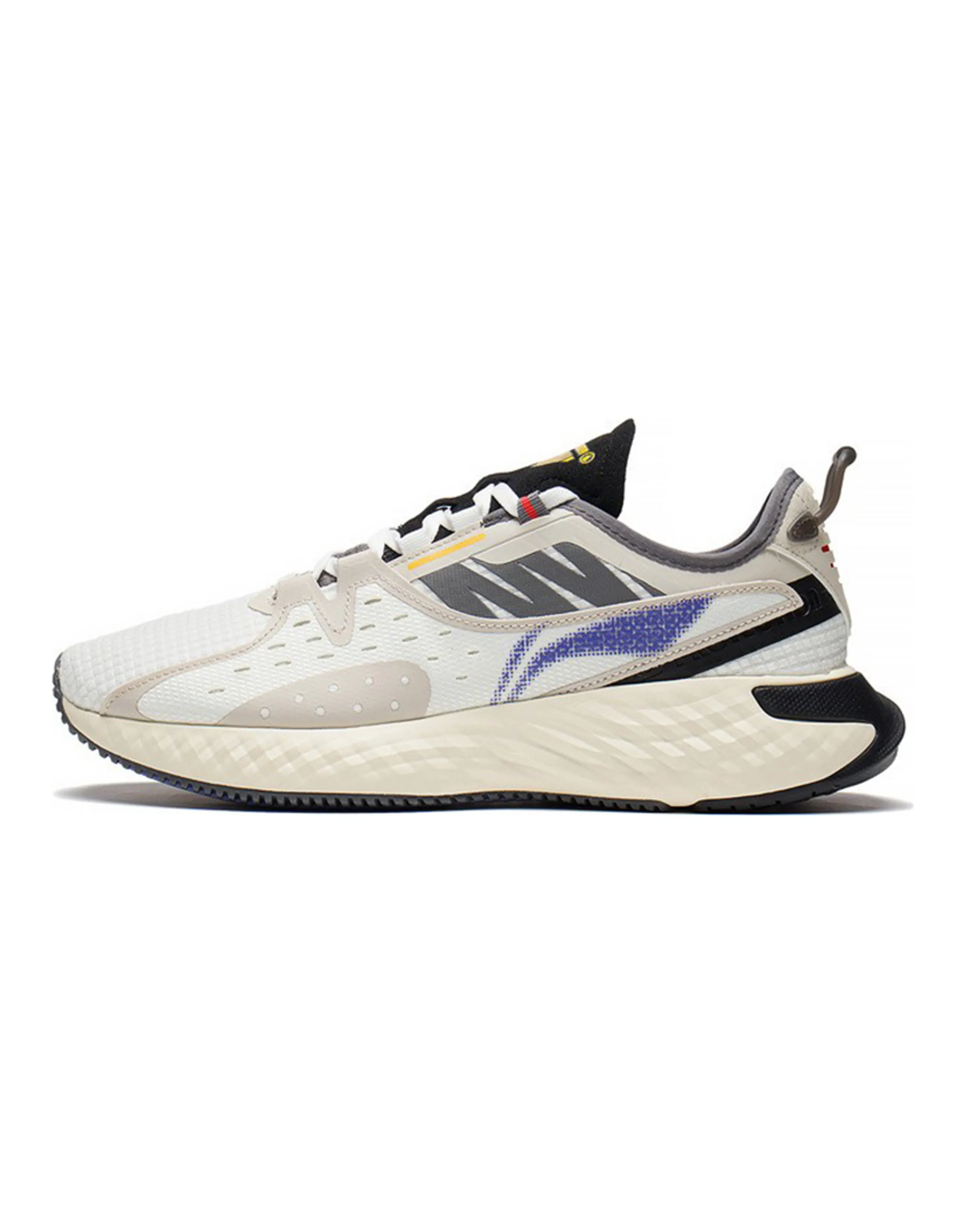 LiNing Cushioned Anti-Slip Wear-Resistant Lightweight Breathable Low-Top Casual Shoes Men's Beige Gray