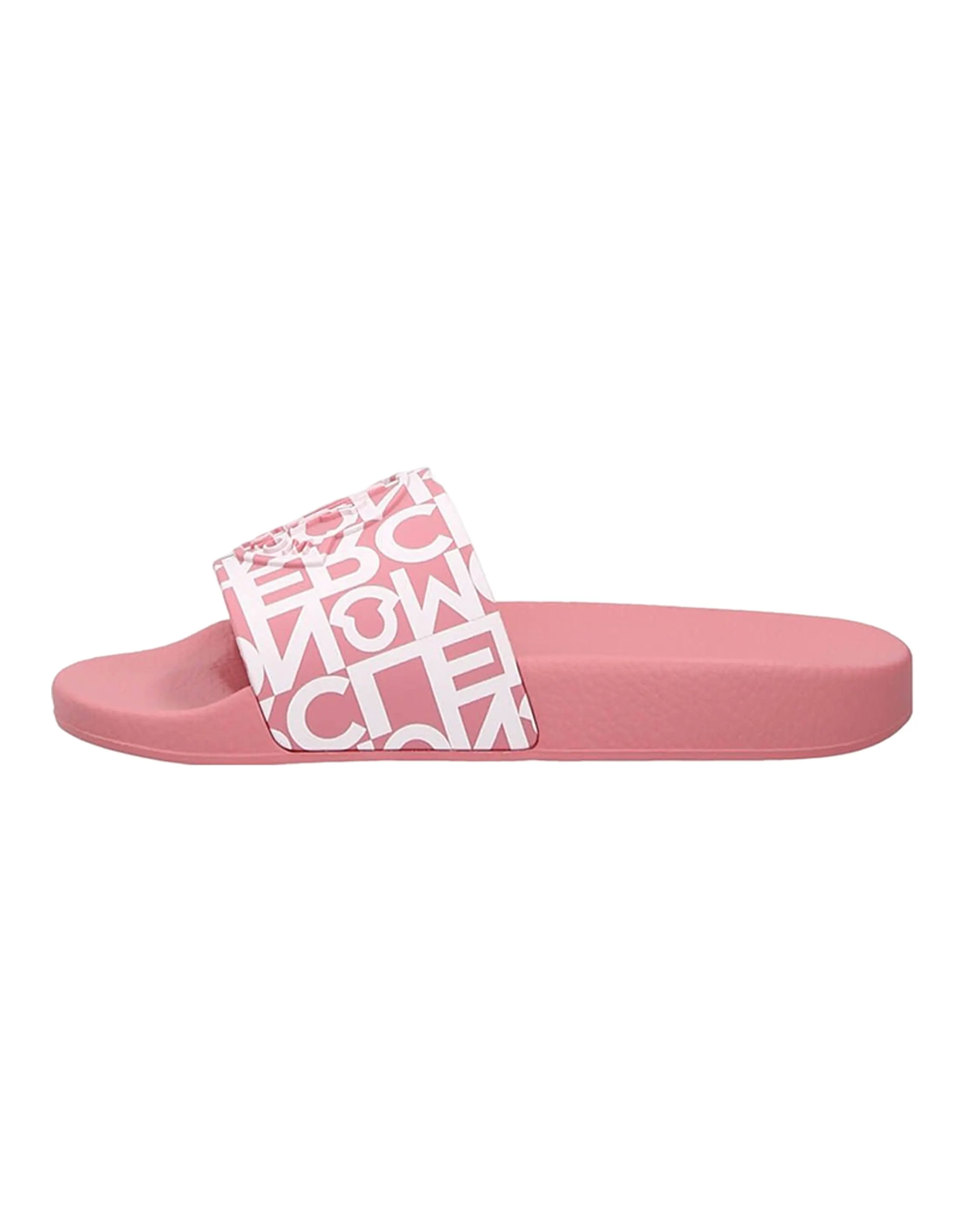 Moncler Book Of Print Flat Slide Sandals Women's Pink