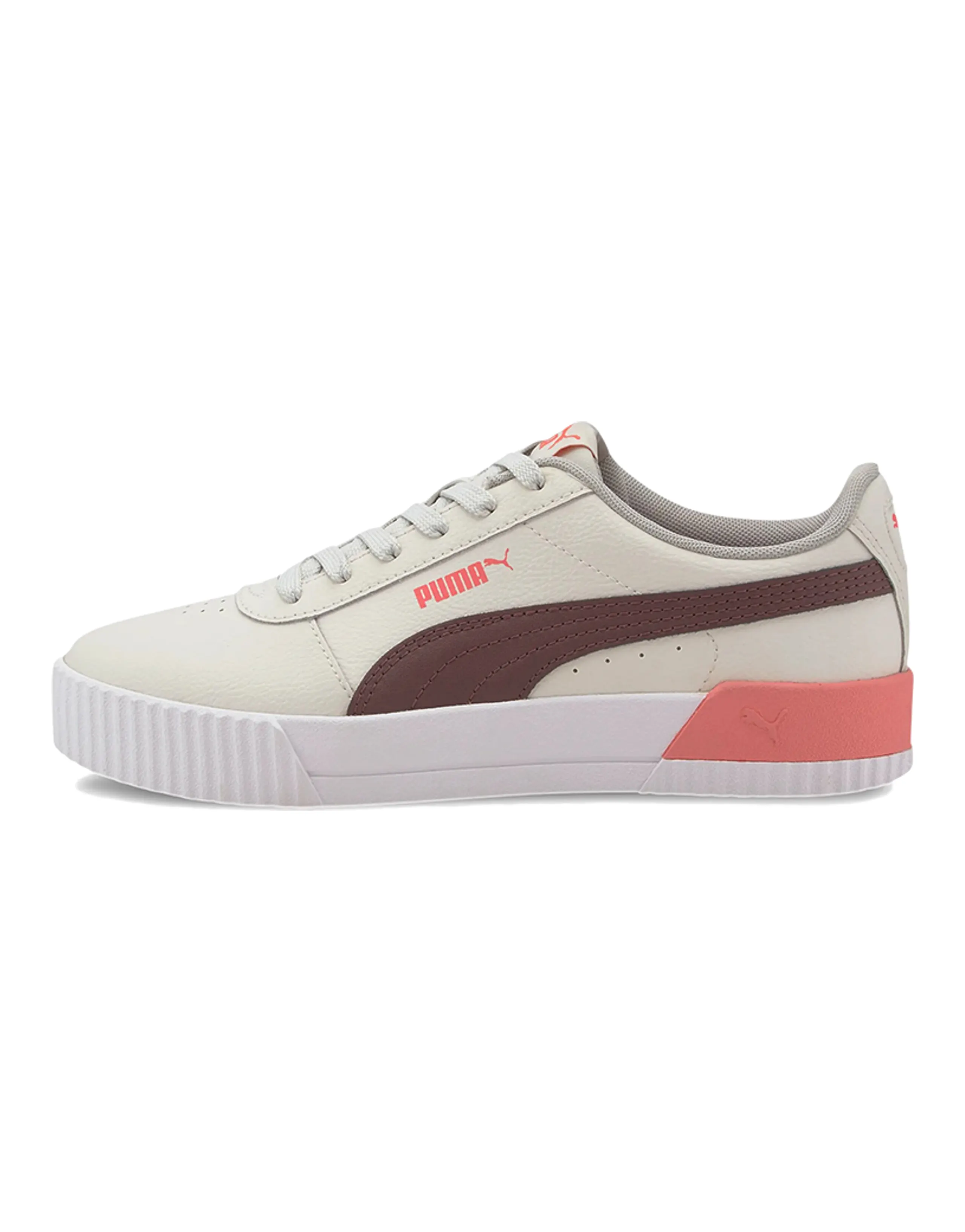 PUMA Carina Leather 'Khaki White Brown' Women's
