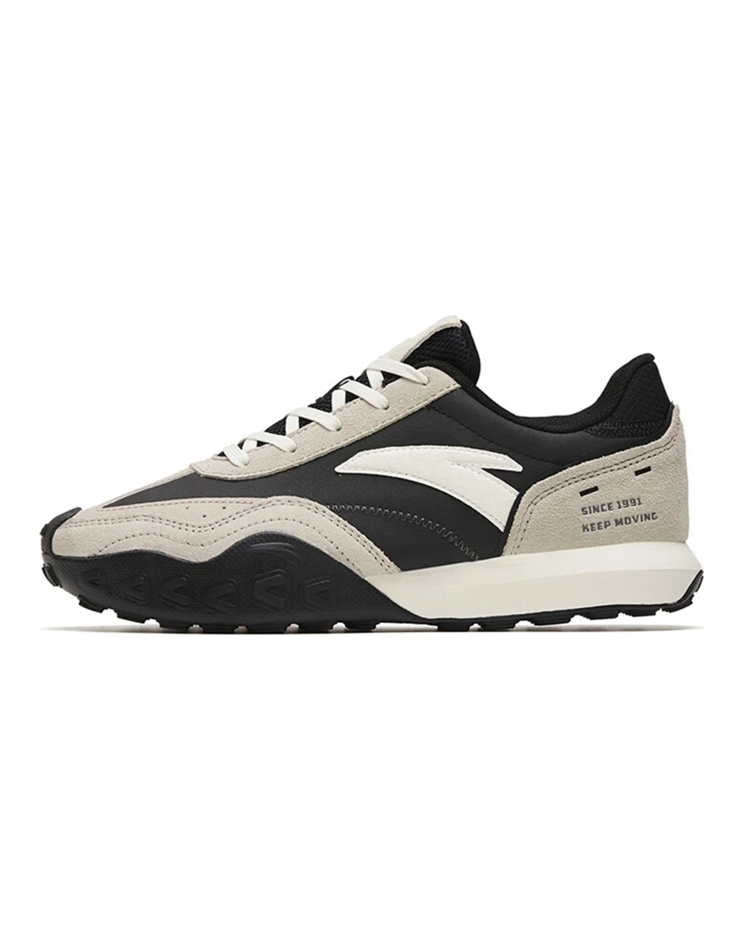 Anta Wear-Resistant Low-Top Casual Shoes Women's Black Gray White