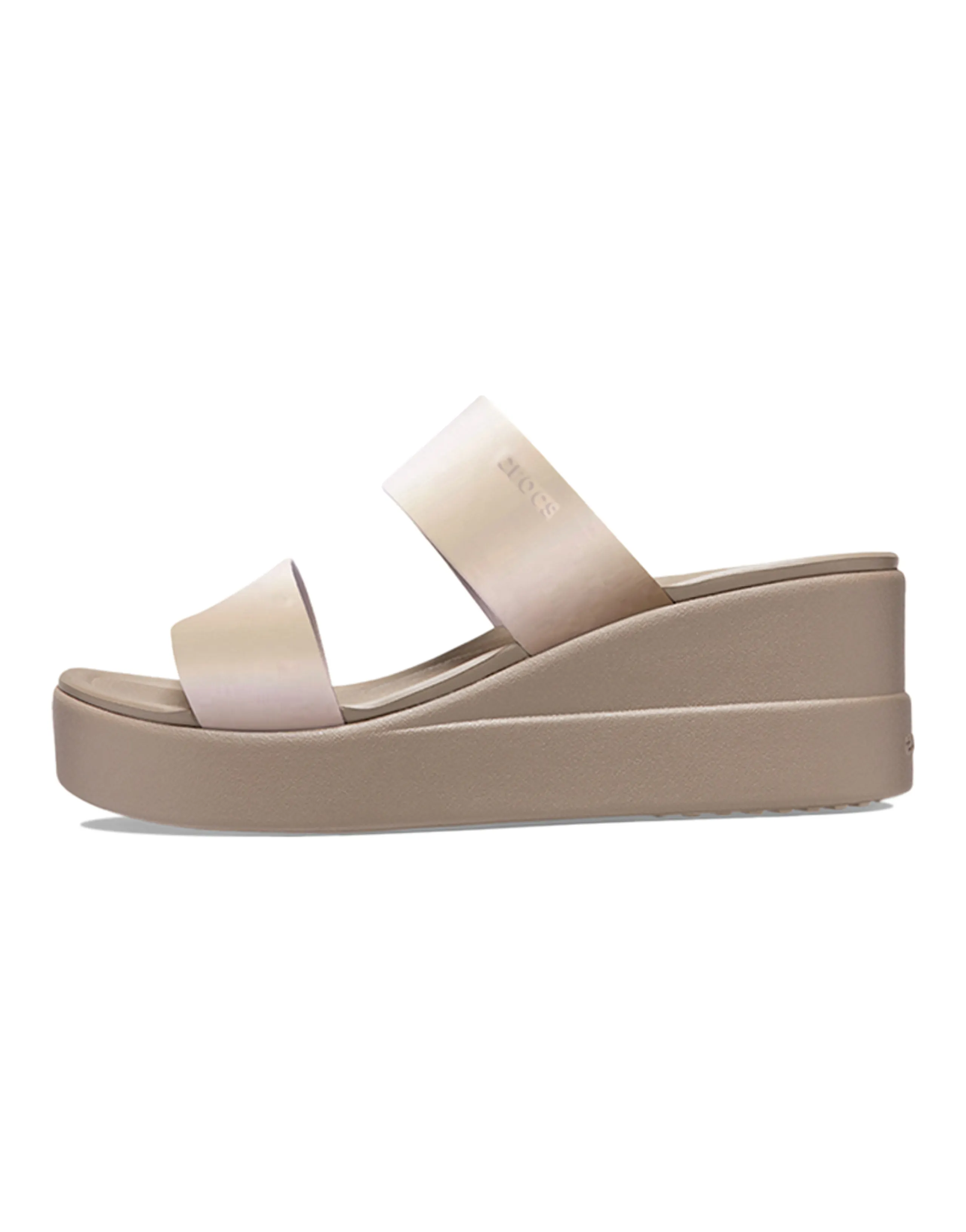 Crocs Brooklyn Platform Casual Slides Women's Champagne
