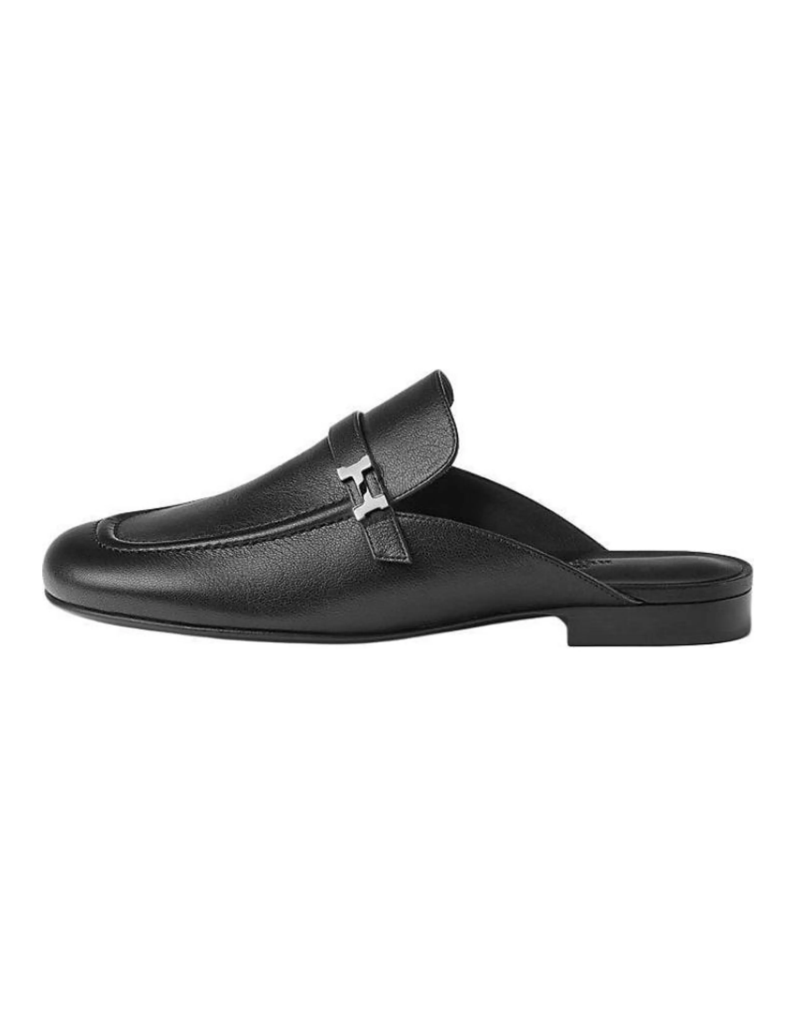 HERMES Wrap-toe Slippers Women's Black