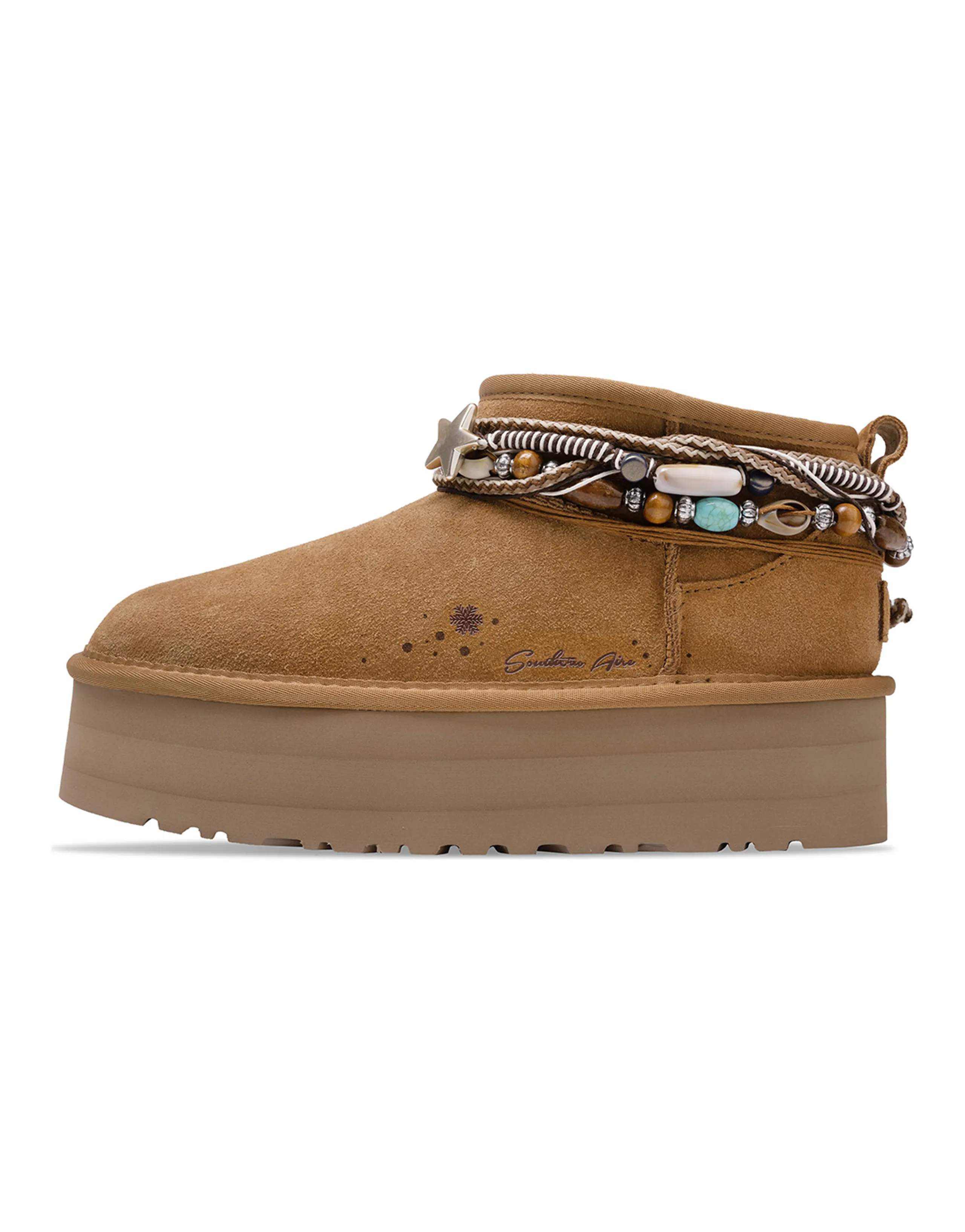 UGG Van Gogh Creation Bohemian Warm Short Snow Boots Women's Linen