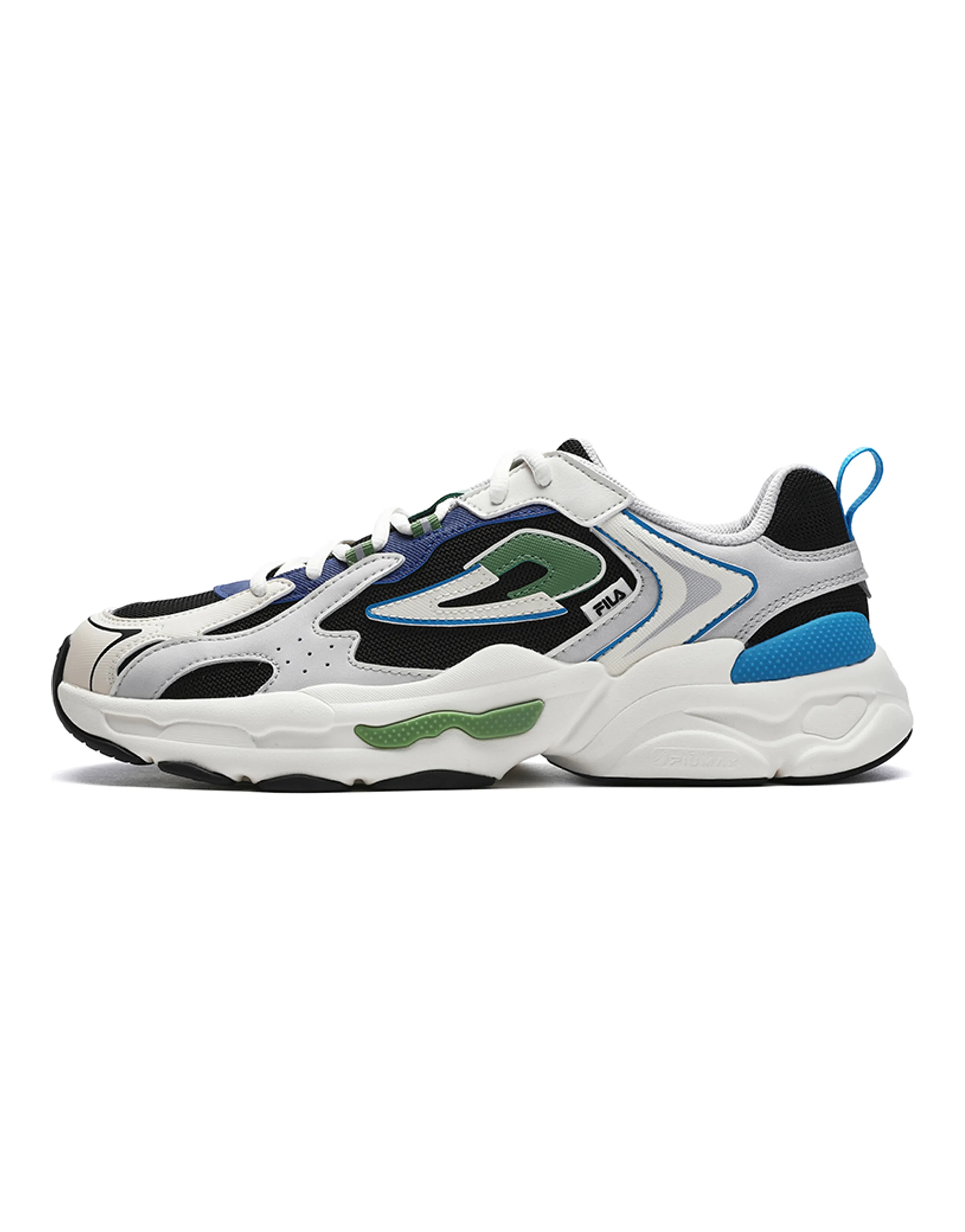 FILA Y2K Slip-Resistant Low-Top Casual Shoes Men's White Black Lotus Gray