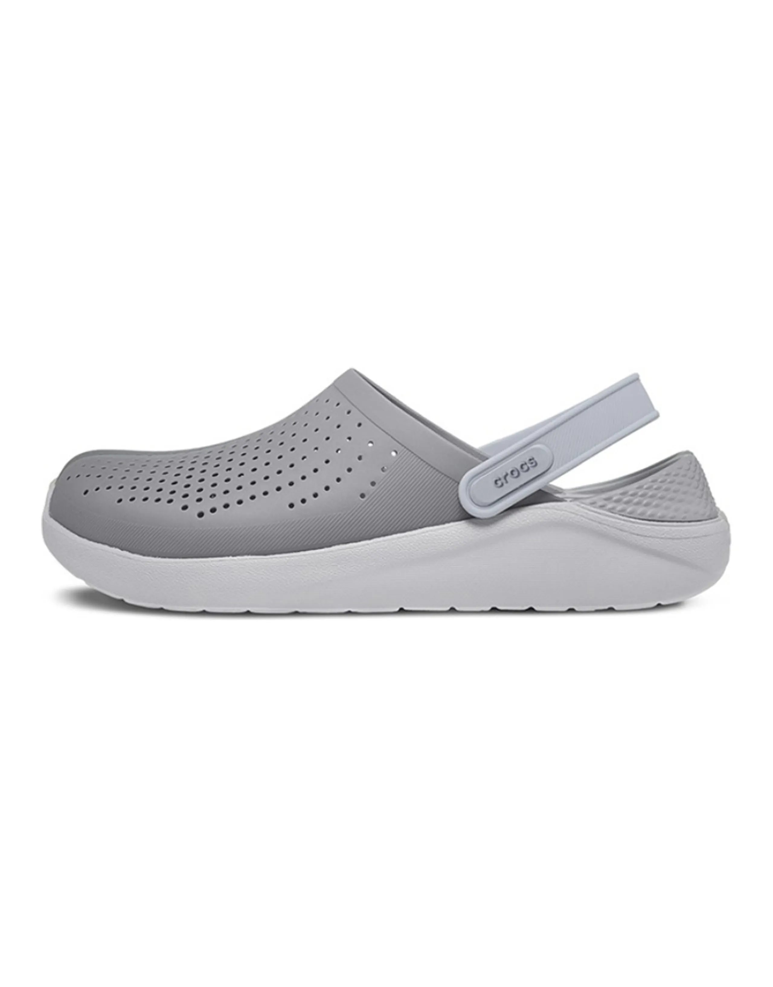 Crocs LiteRide EVA Slip-On Comfortable Casual Clogs Unisex Smoked White