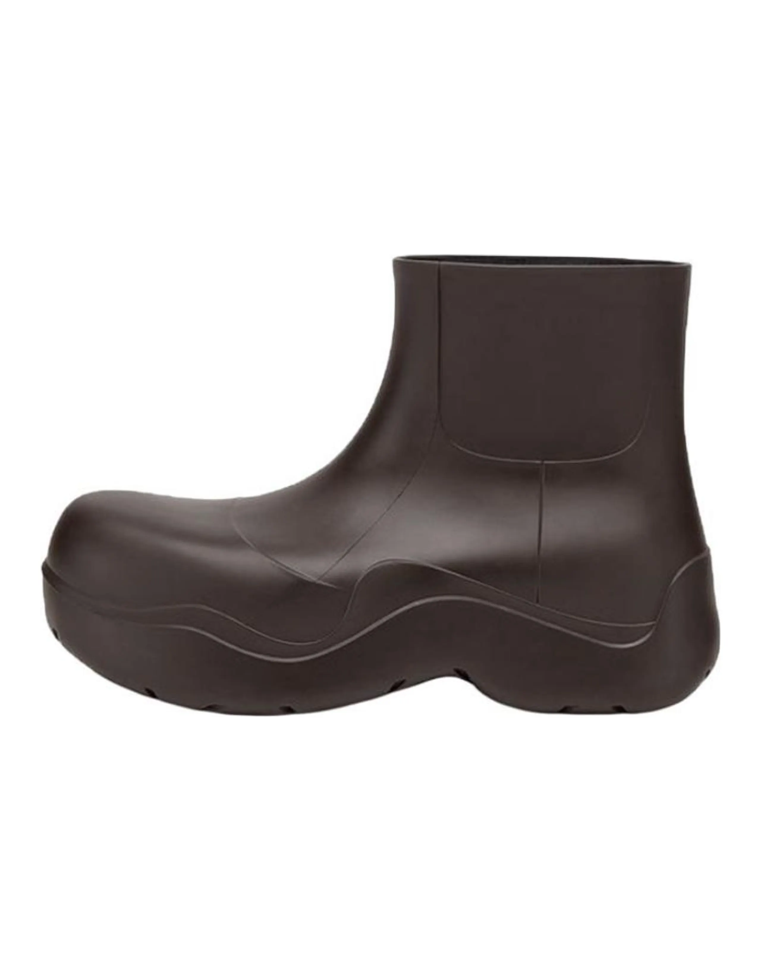 Bottega Veneta Puddle Rain Boots Rubber Classic Ankle Boots Women's Coffee