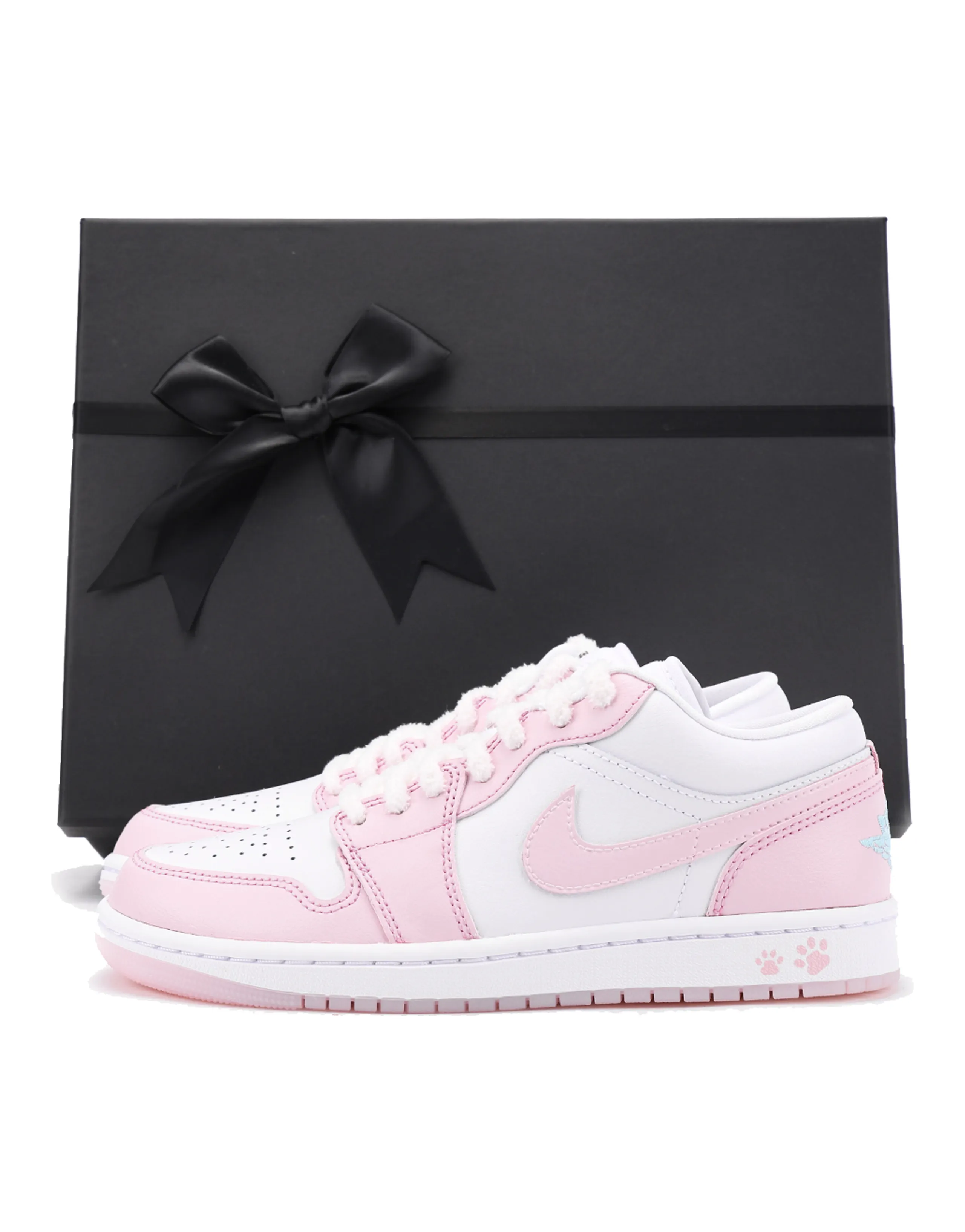 Jordan Air Jordan 1 Non-slip Lightweight Low-Top Vintage Basketball Shoes Unisex Pink